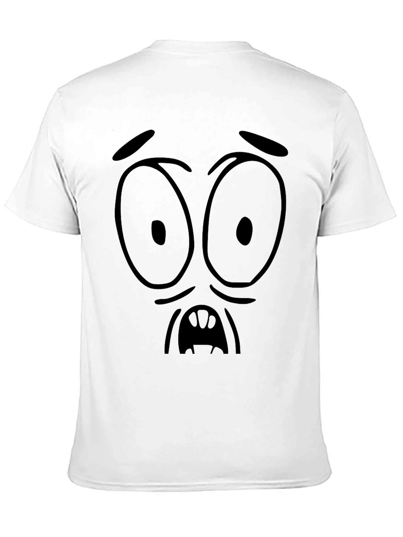 Cartoon Expression Black T-Shirt
