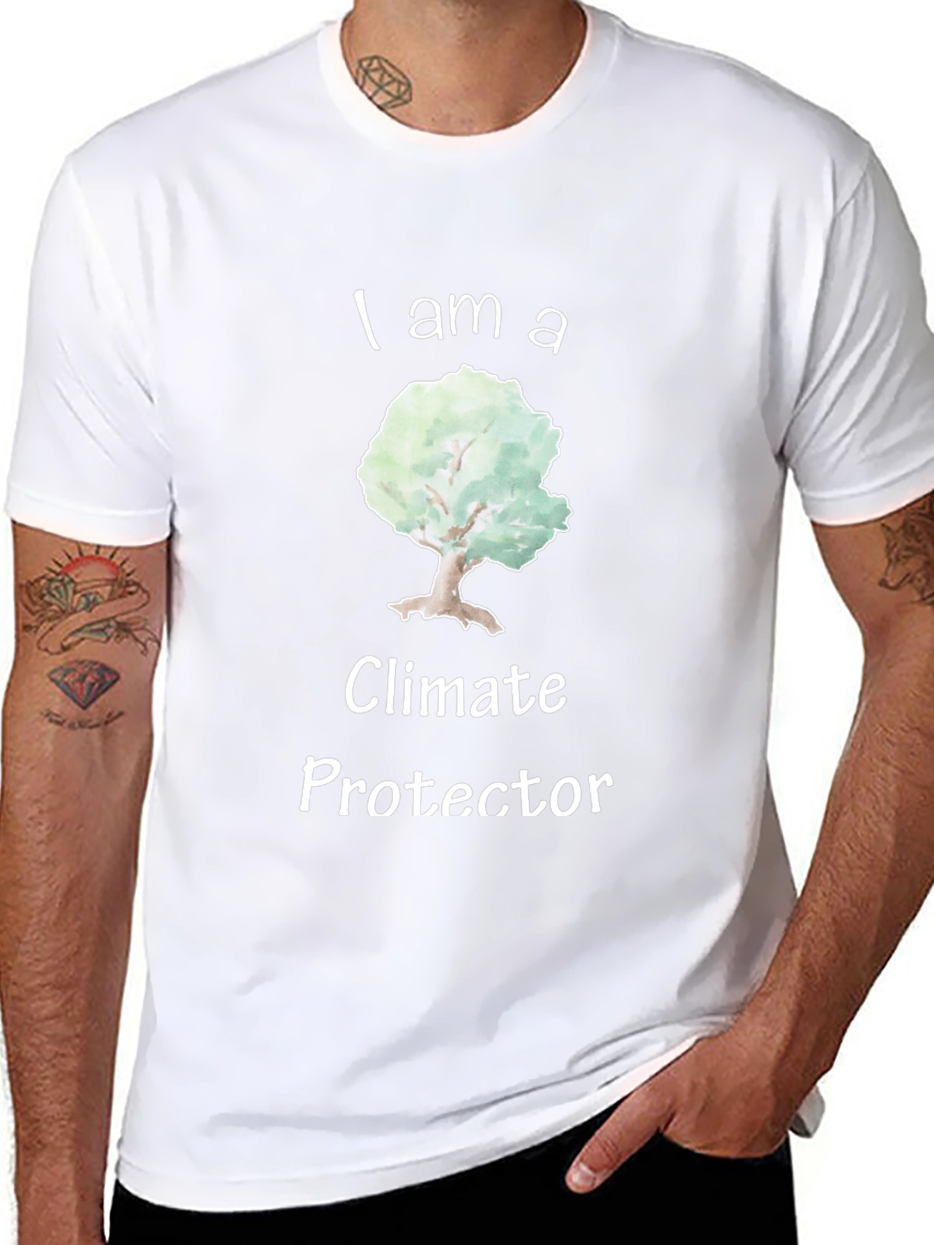 Eco-Friendly I am a Climate Protector Graphic T-Shirt
