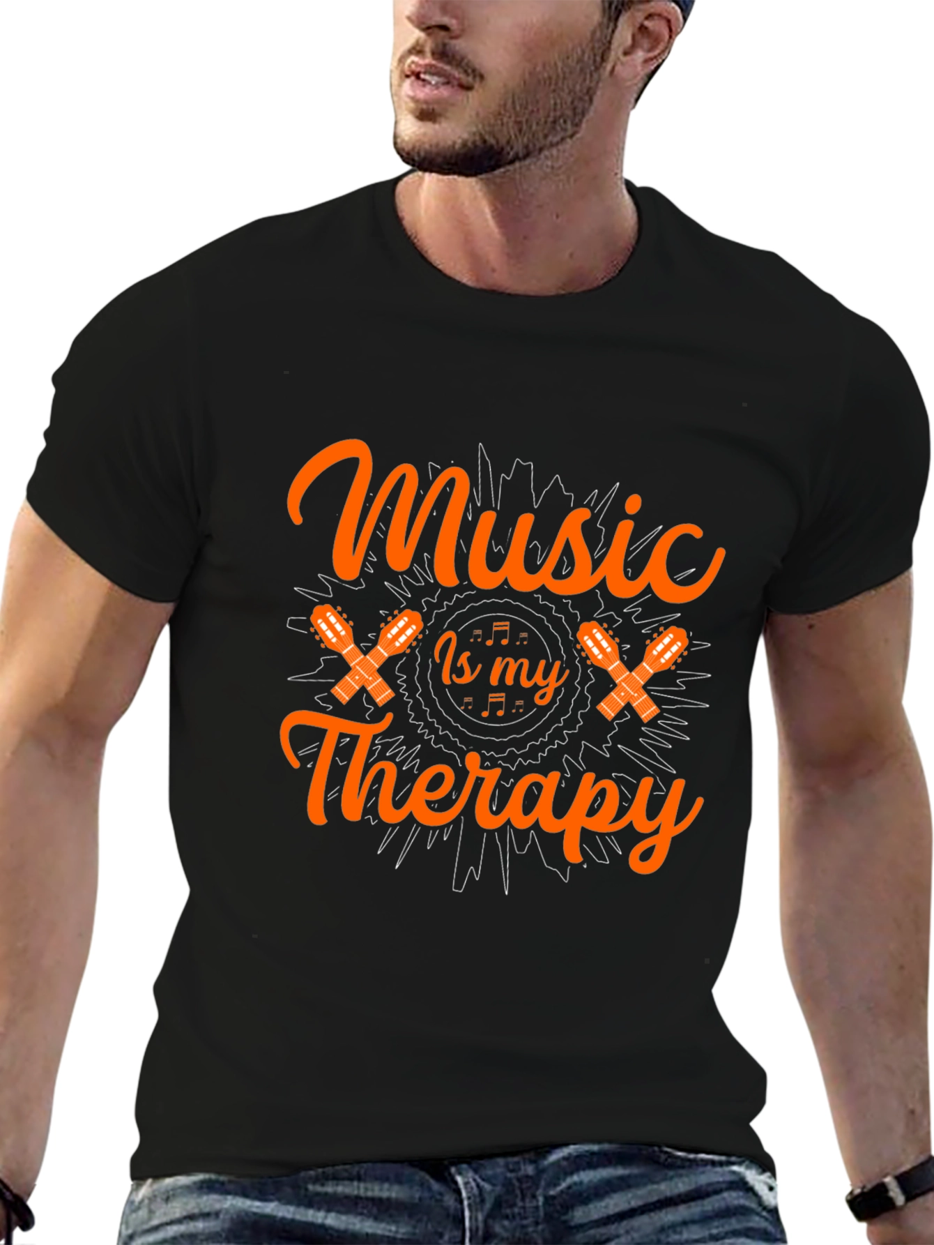 Music is My Therapy Graphic T-Shirt