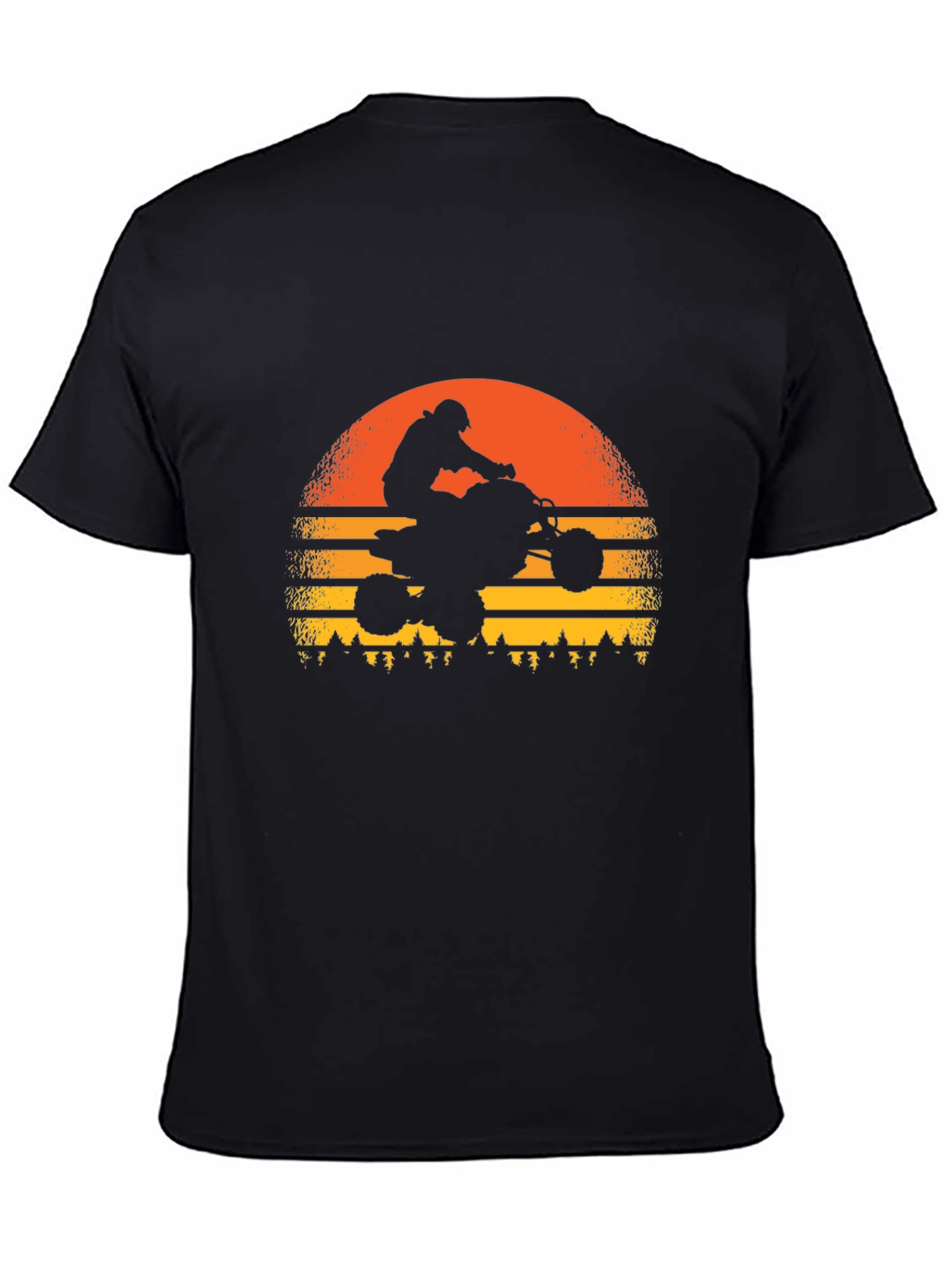 Sunset ATV Rider Graphic Tee - Black