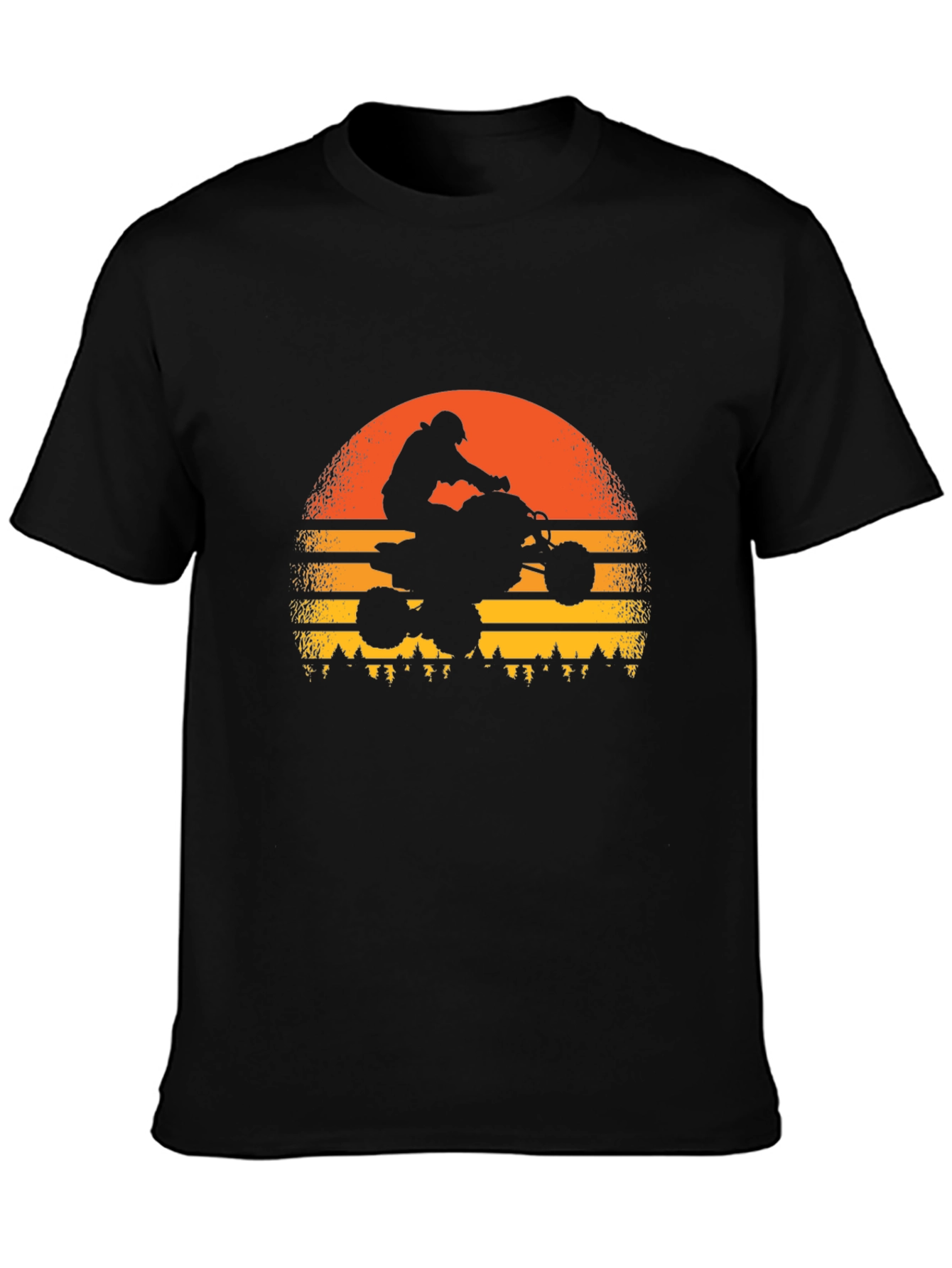Sunset ATV Rider Graphic Tee - Black