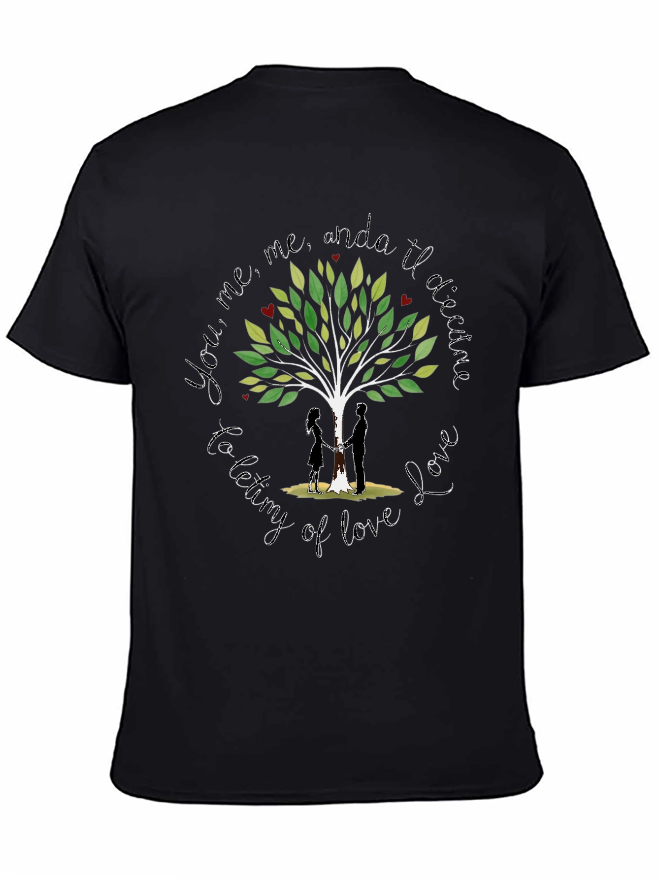 Romantic Tree of Love Graphic T-Shirt