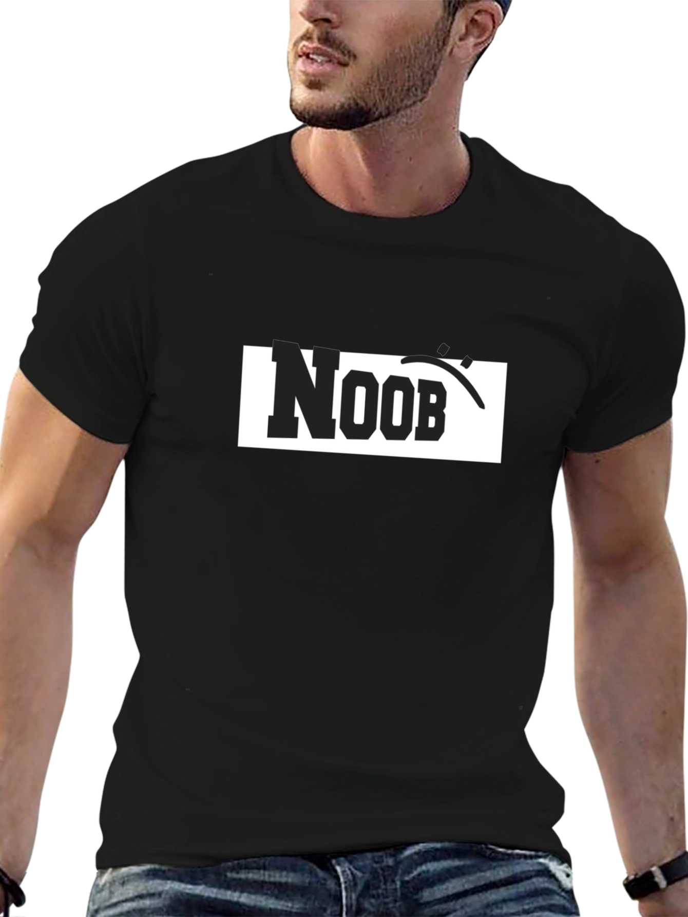 Noob Black T-Shirt - Gaming Humor Apparel