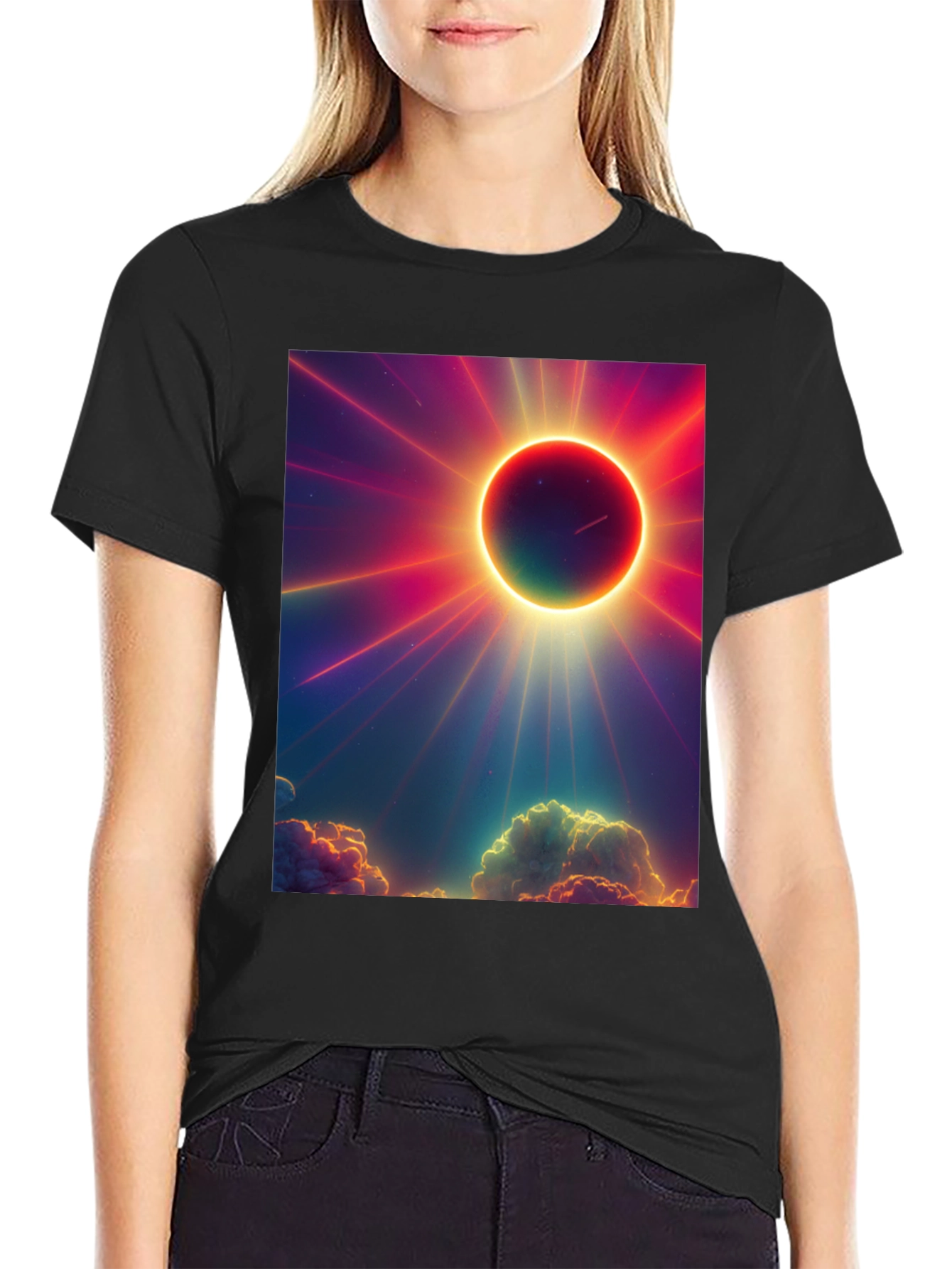 Celestial Eclipse Graphic T-Shirt