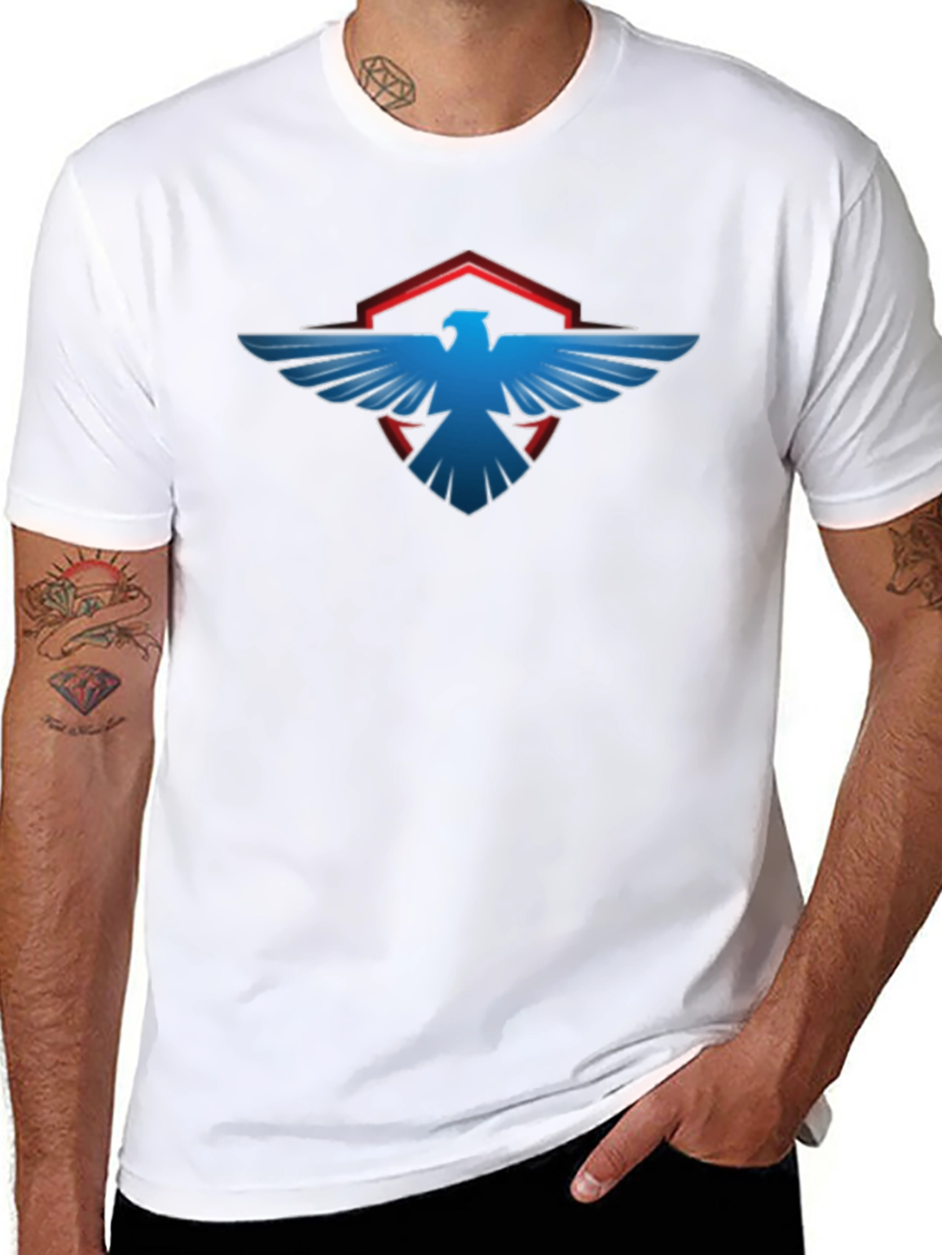 Bold Eagle Graphic Tee - Mens Black T-Shirt