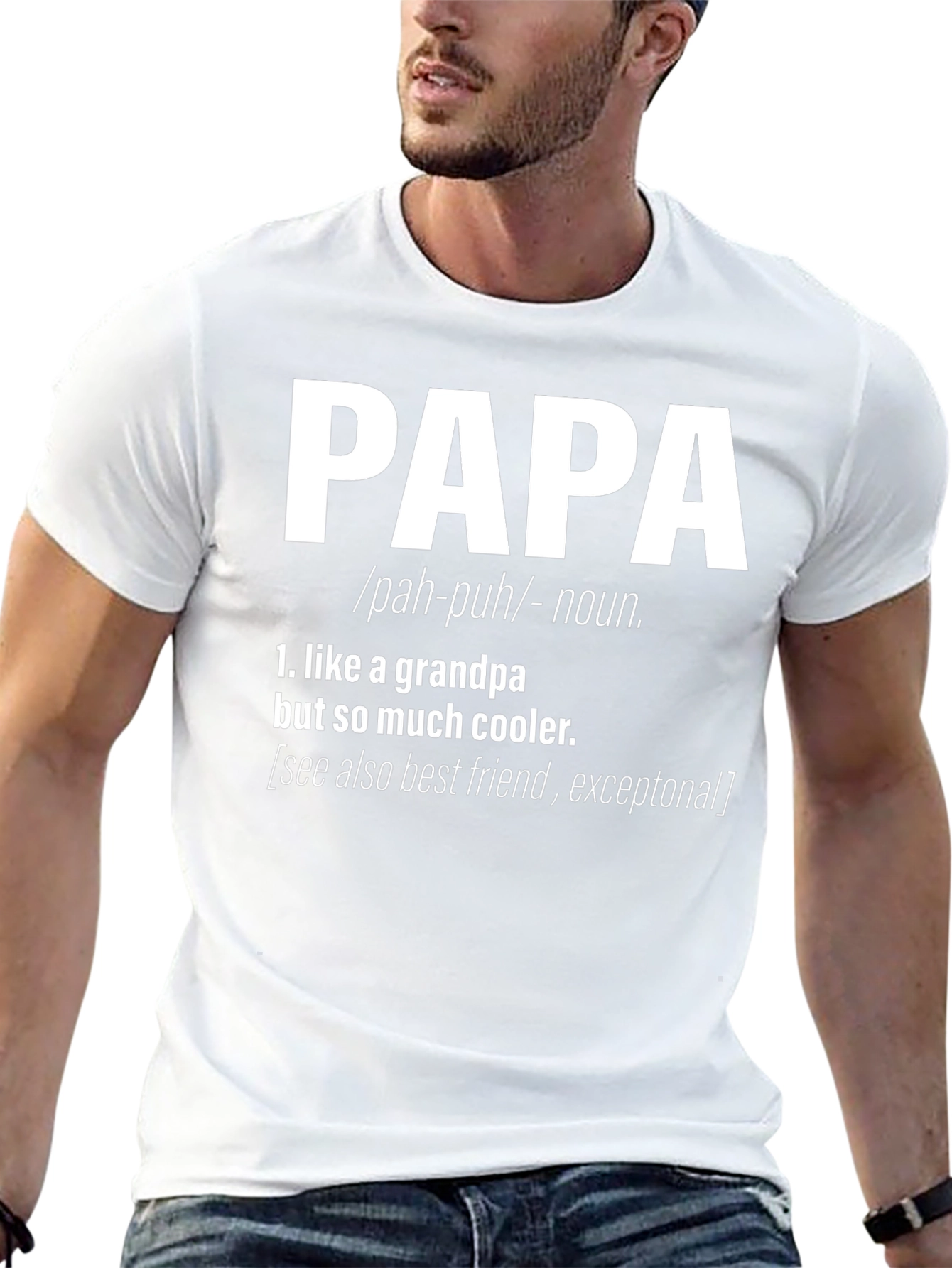 Cool Papa Definition T-Shirt: Grandpa But Cooler