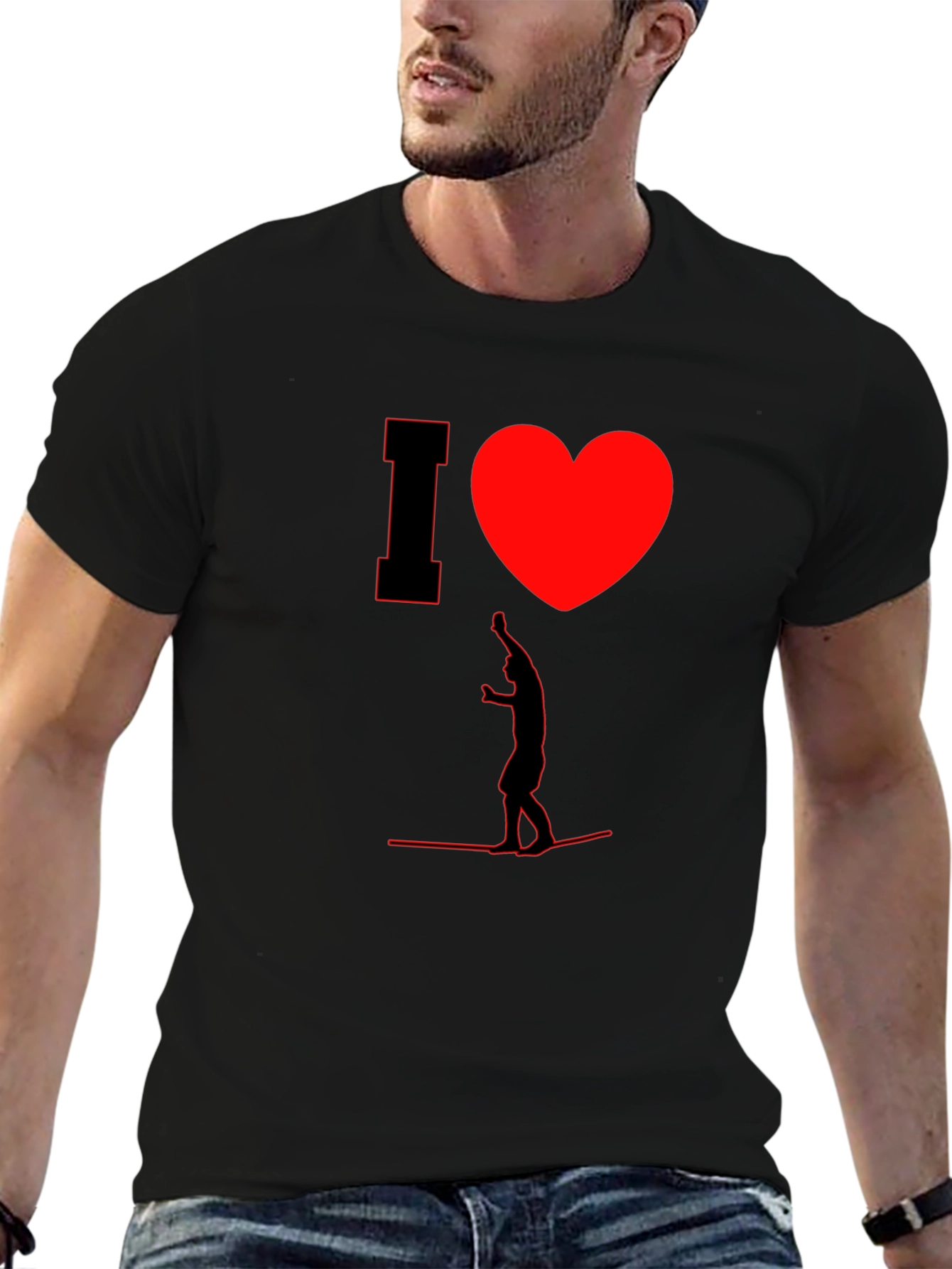 I Heart Wakeboarding Mens T-Shirt