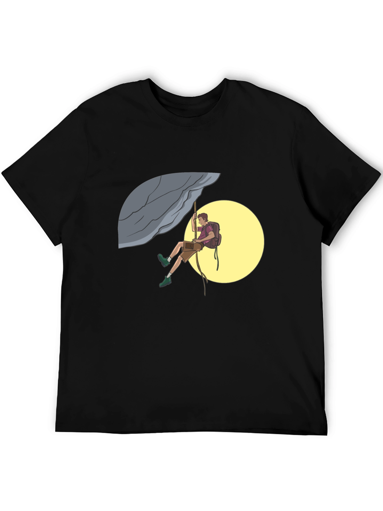 Rock Climbing Graphic Tee - Black