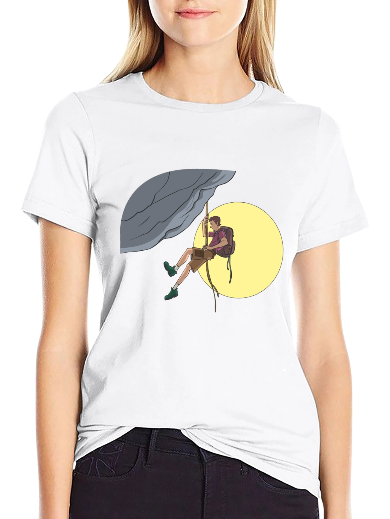 Rock Climbing Graphic Tee - Black