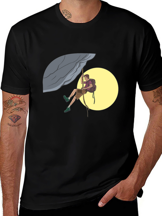 Rock Climbing Graphic Tee - Black