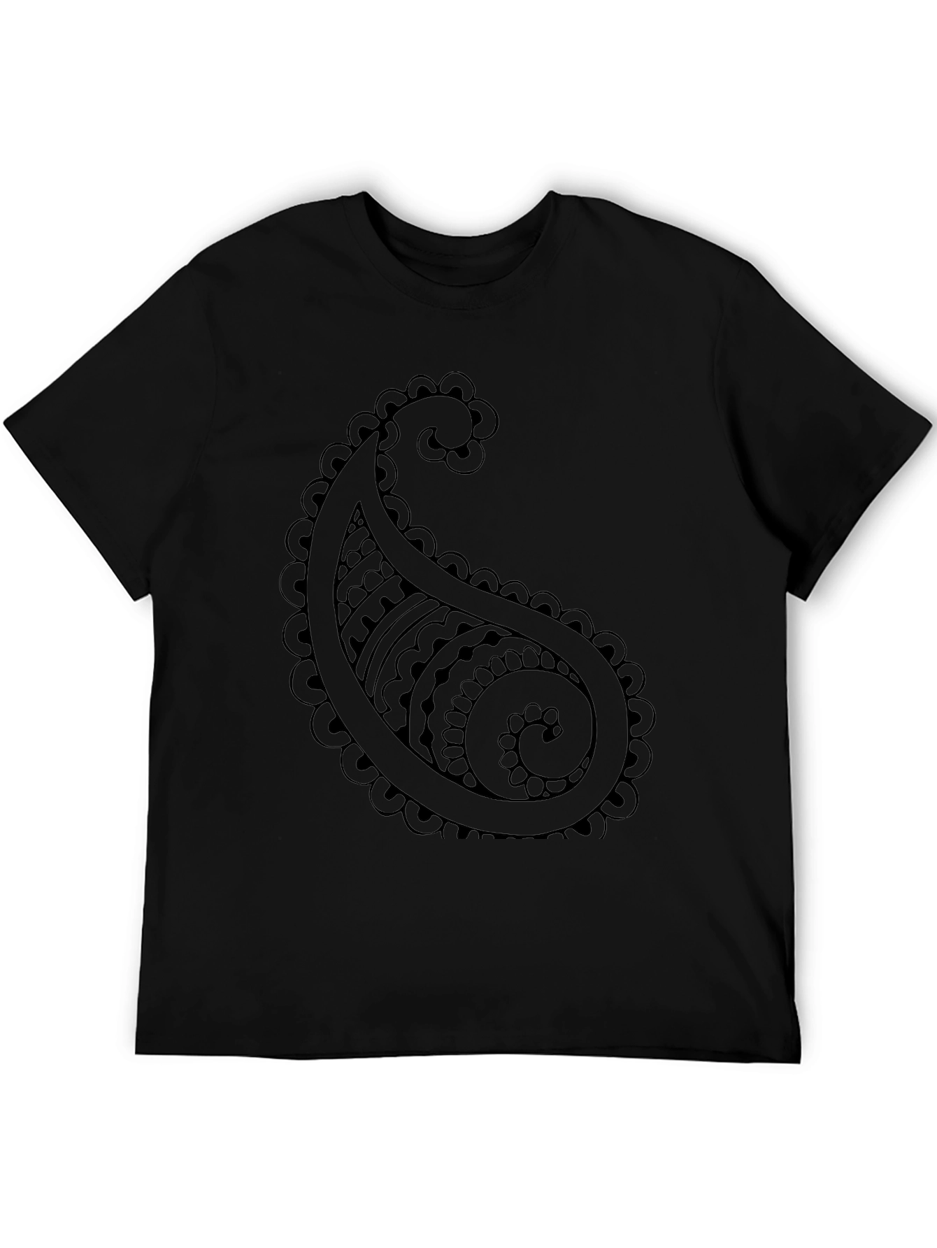 Paisley Graphic Black T-Shirt