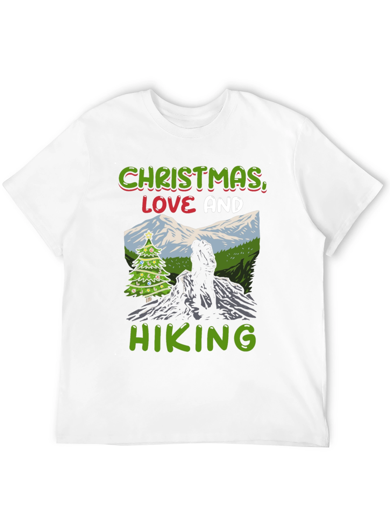 Christmas Love Hiking T-Shirt