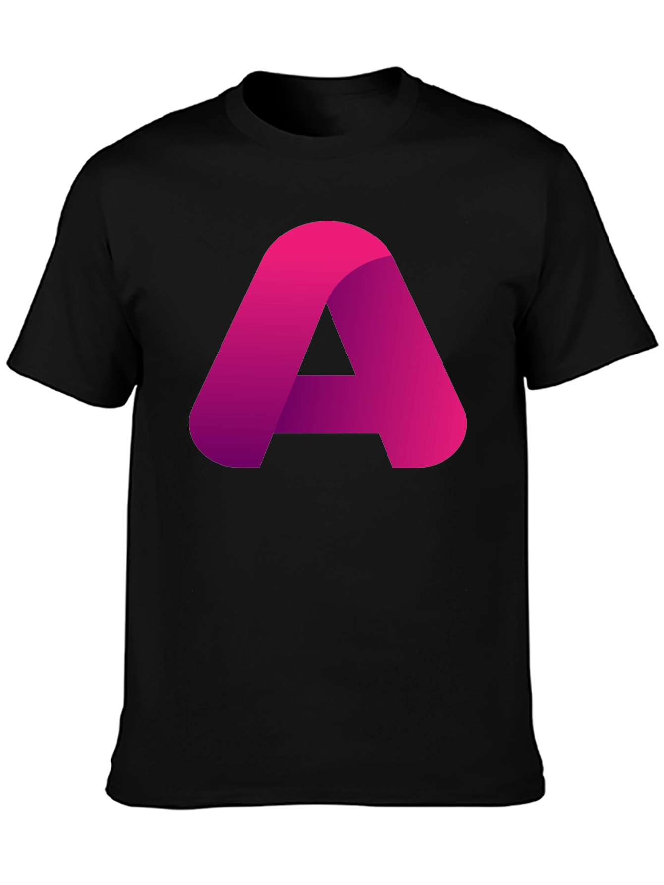 Modern A Graphic Black T-Shirt - Casual Style