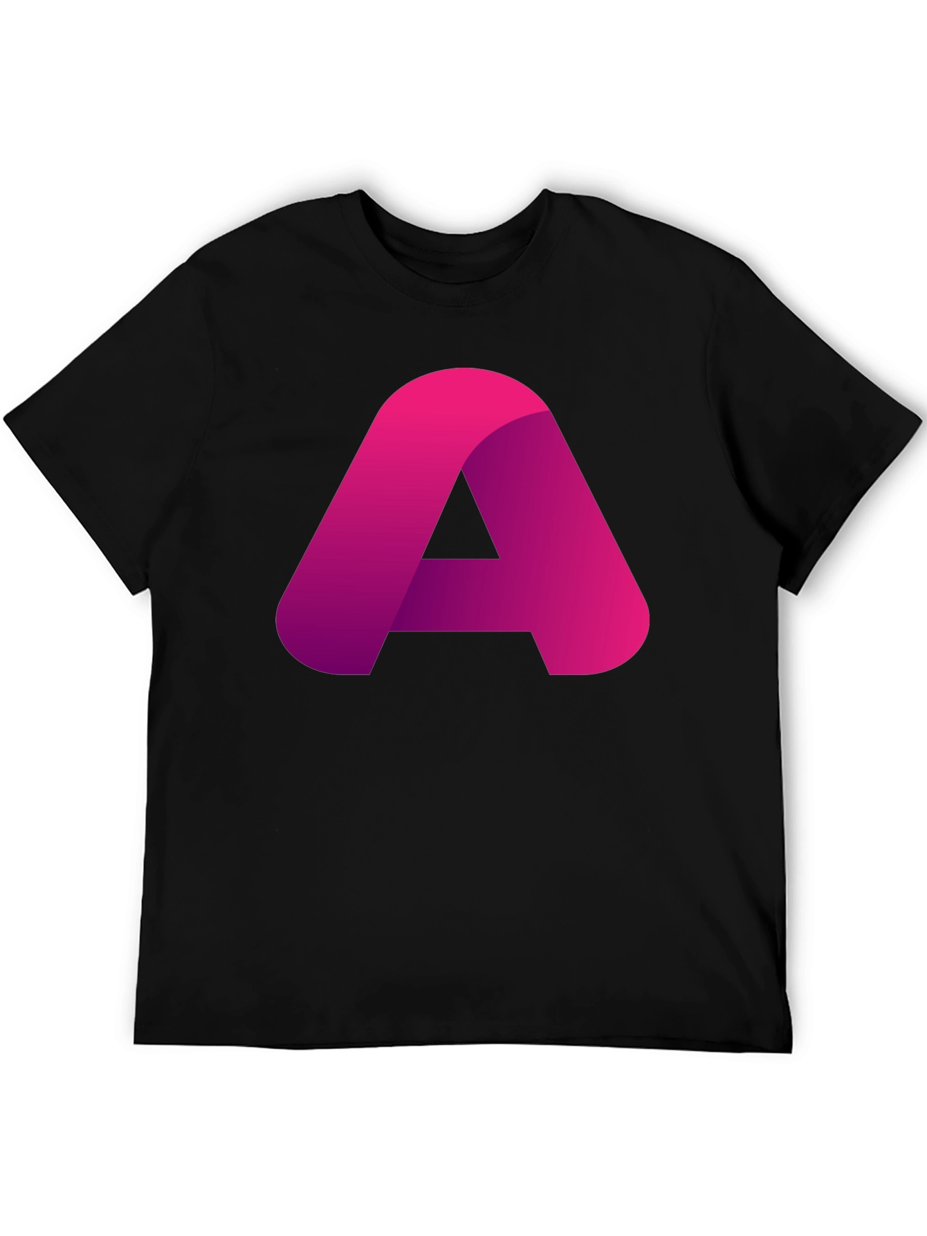 Modern A Graphic Black T-Shirt - Casual Style