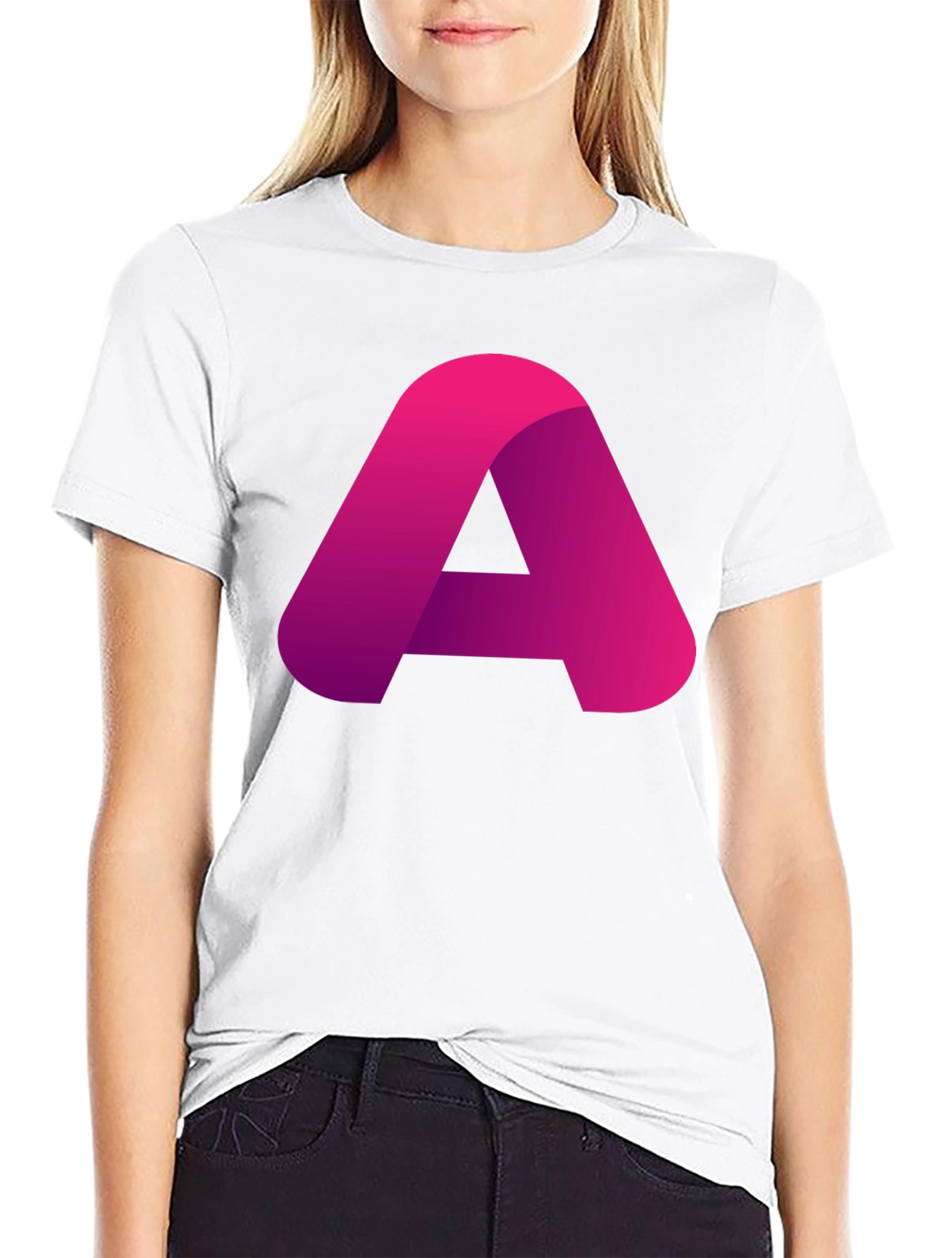 Modern A Graphic Black T-Shirt - Casual Style