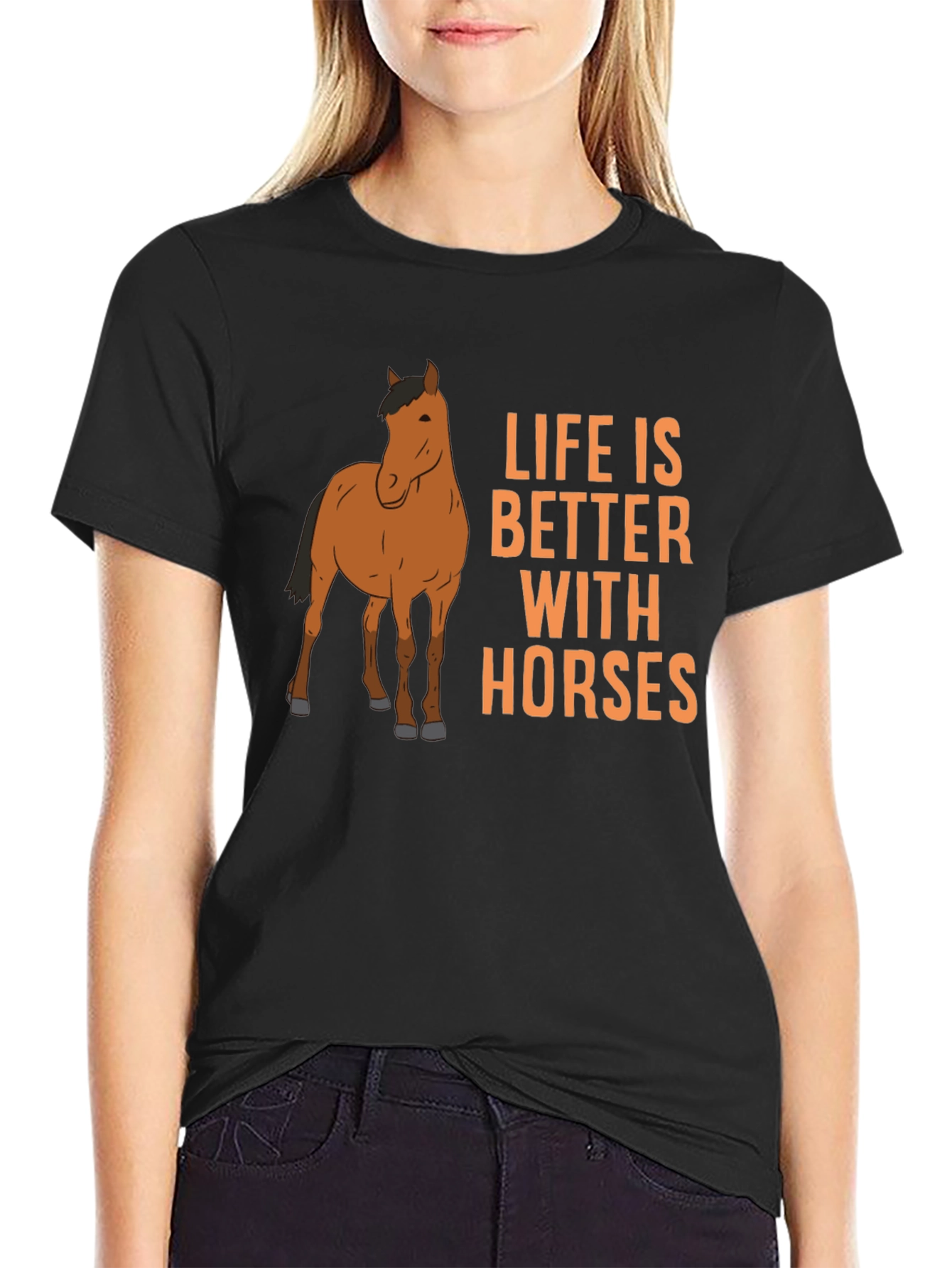 Life is Better with Horses Graphic T-Shirt