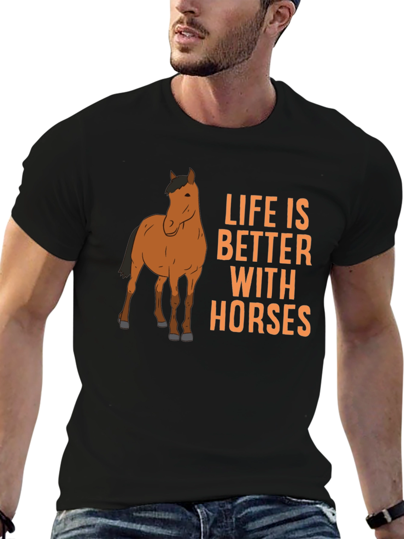 Life is Better with Horses Graphic T-Shirt