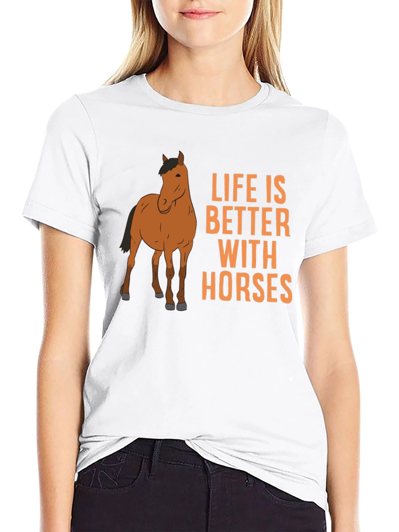 Life is Better with Horses Graphic T-Shirt