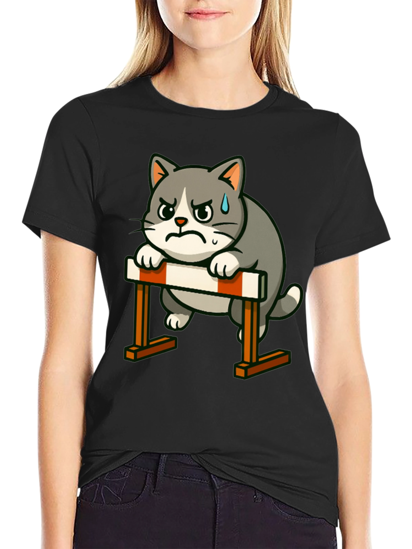 Cat Hurdler Graphic T-Shirt