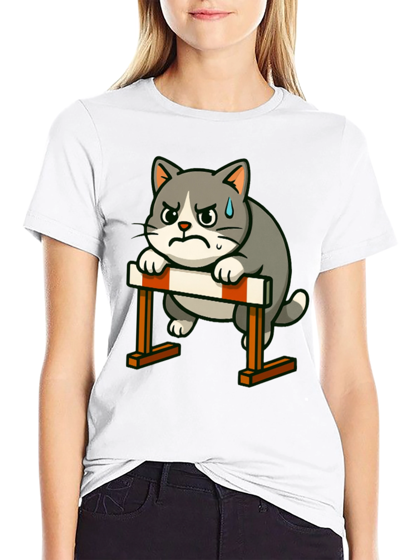 Cat Hurdler Graphic T-Shirt