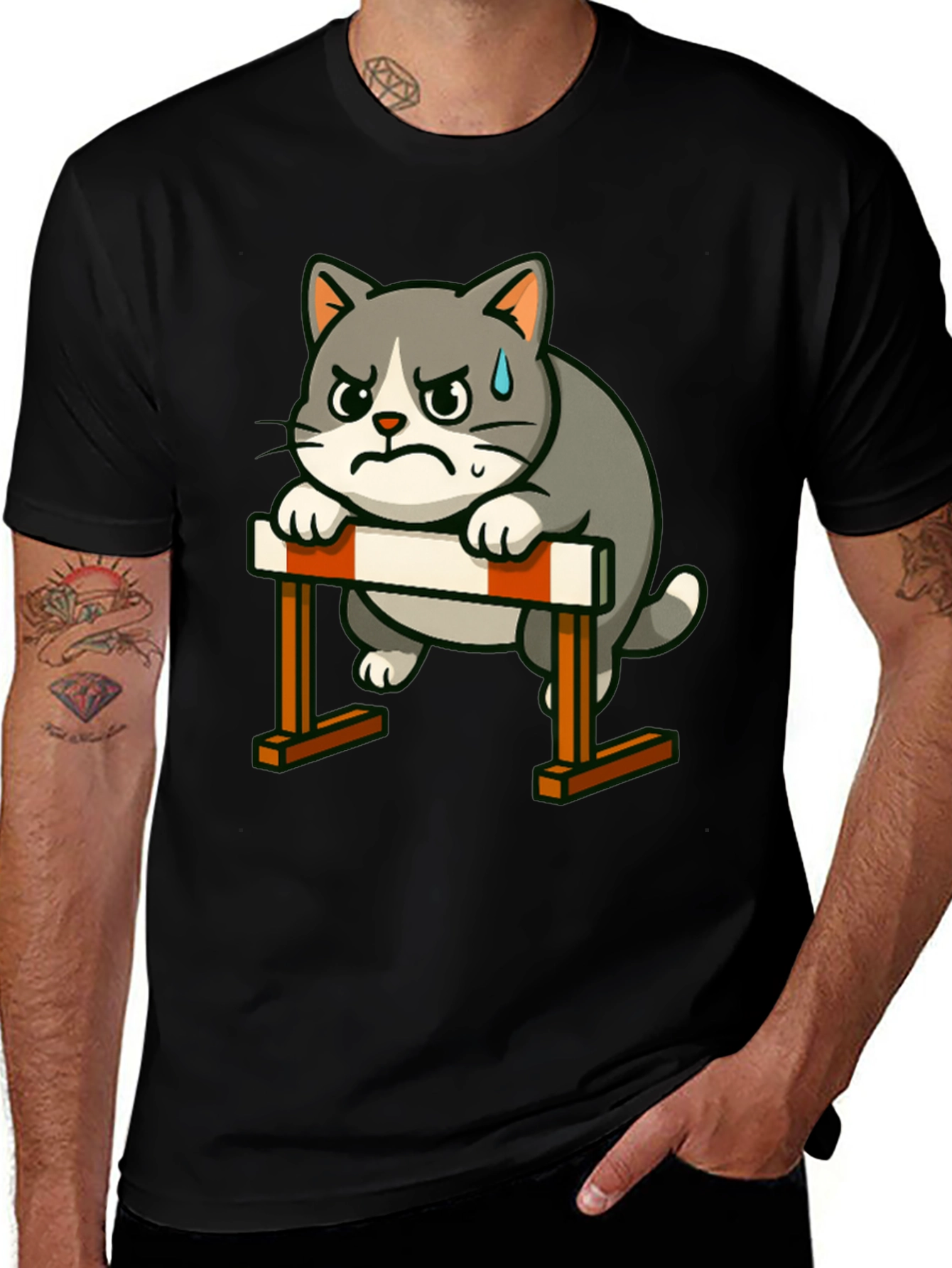 Cat Hurdler Graphic T-Shirt