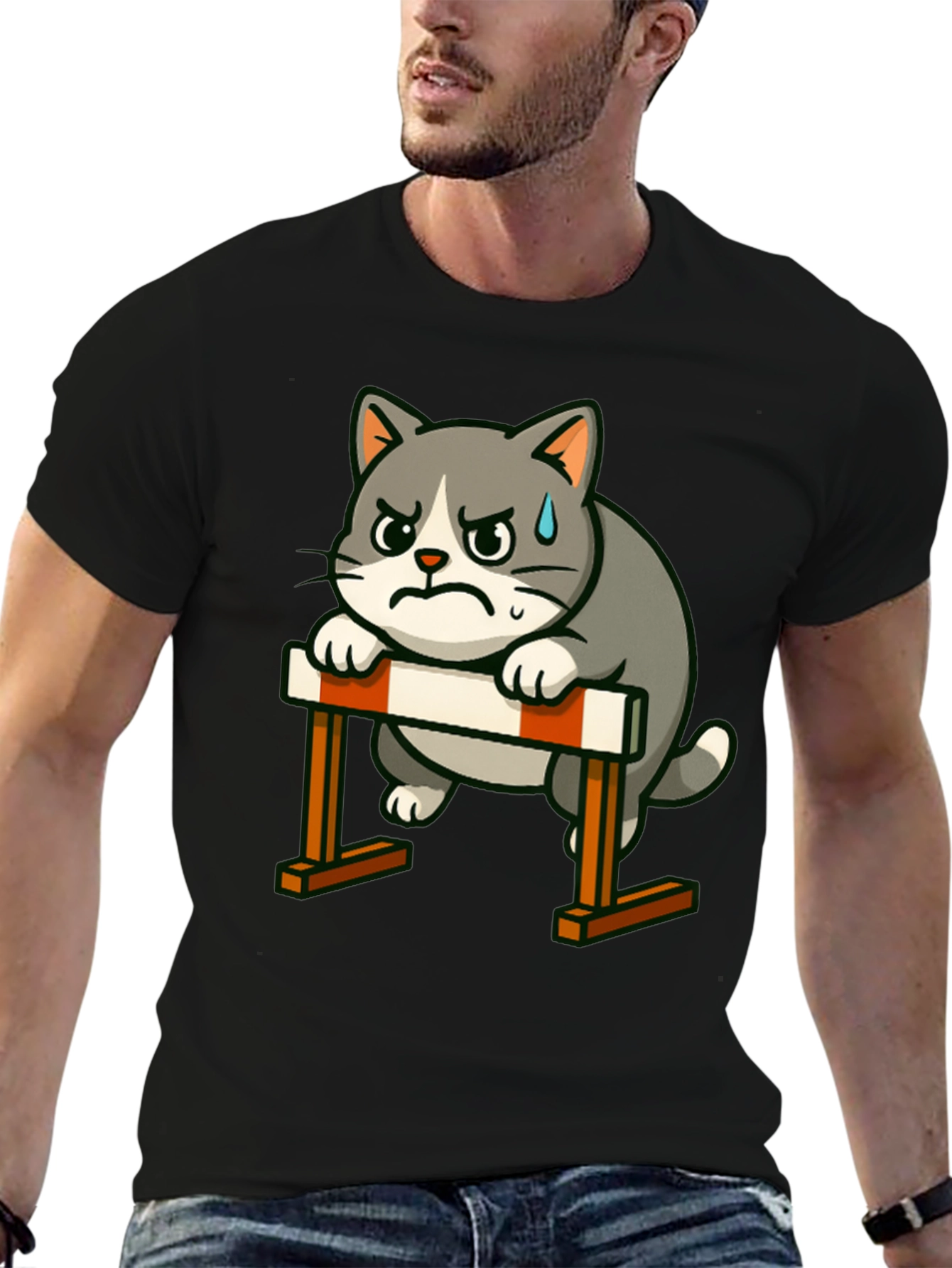 Cat Hurdler Graphic T-Shirt