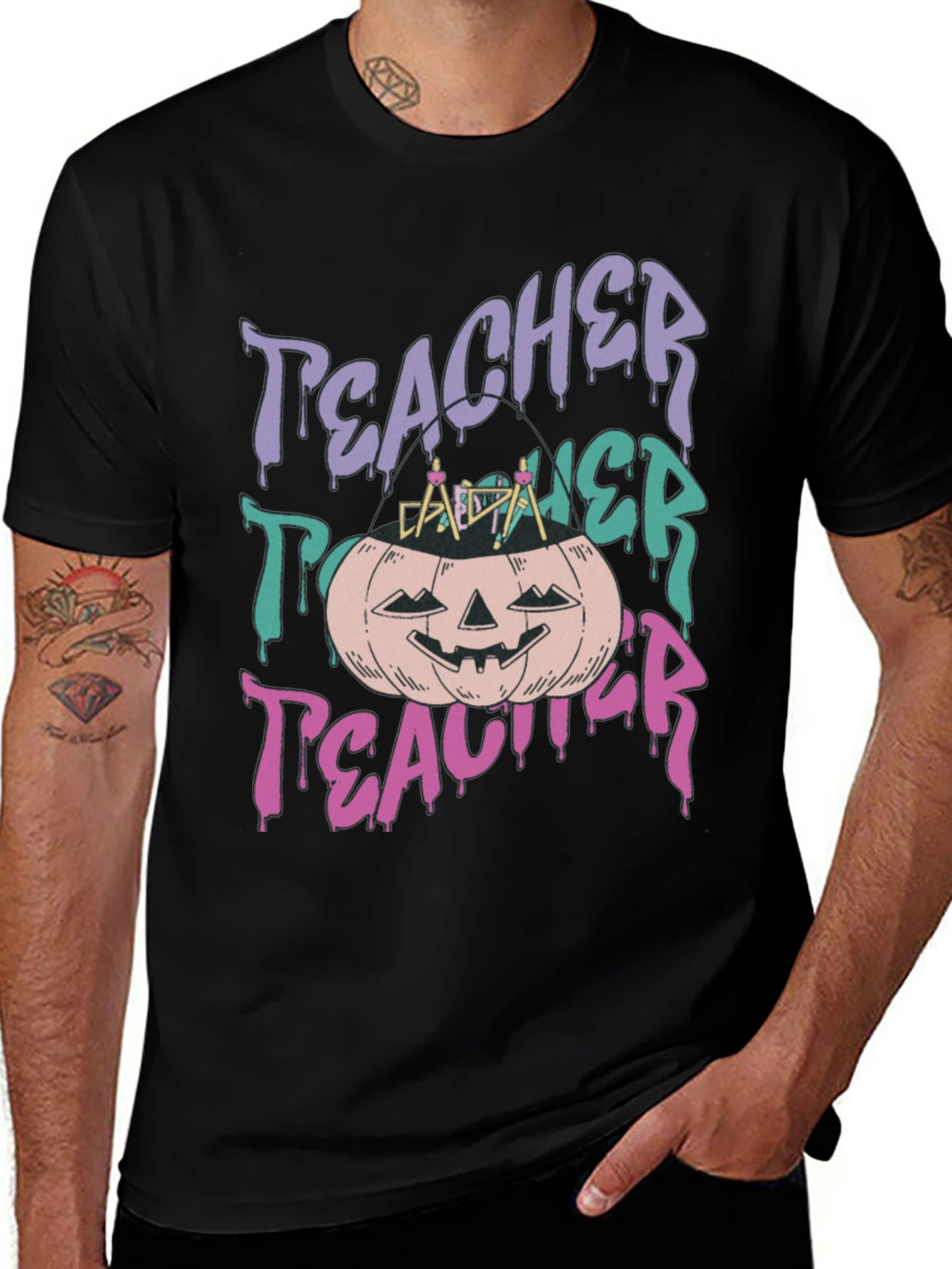 Teacher Halloween Pumpkin T-Shirt