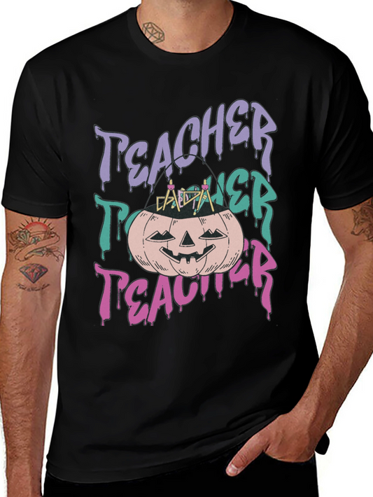 Teacher Halloween Pumpkin T-Shirt