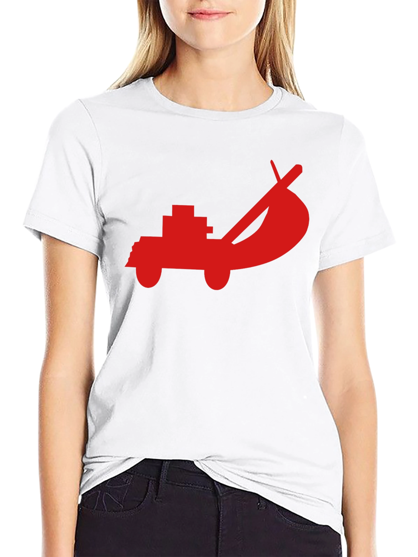 Cool Red Truck Graphic Black Tee