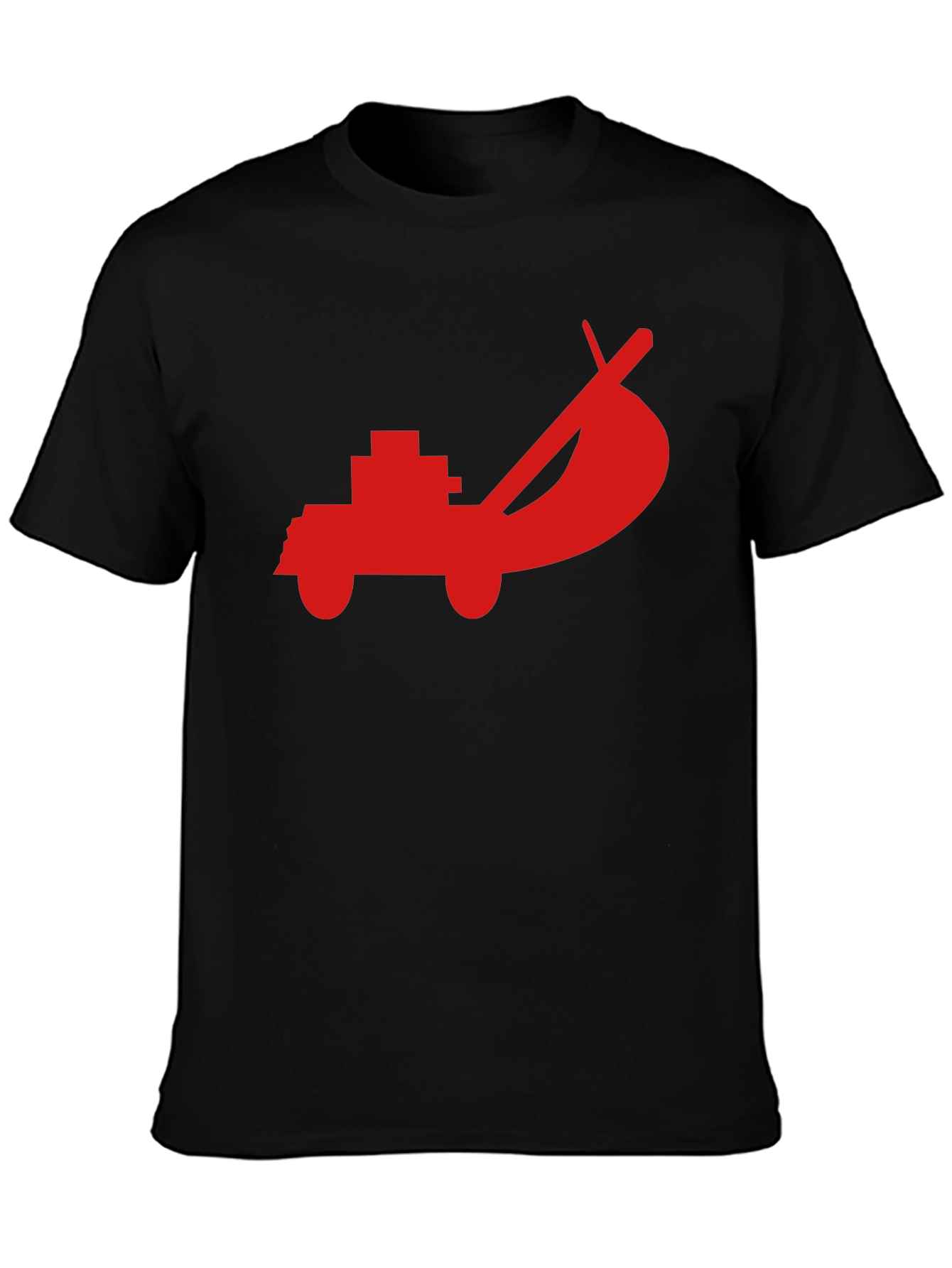 Cool Red Truck Graphic Black Tee