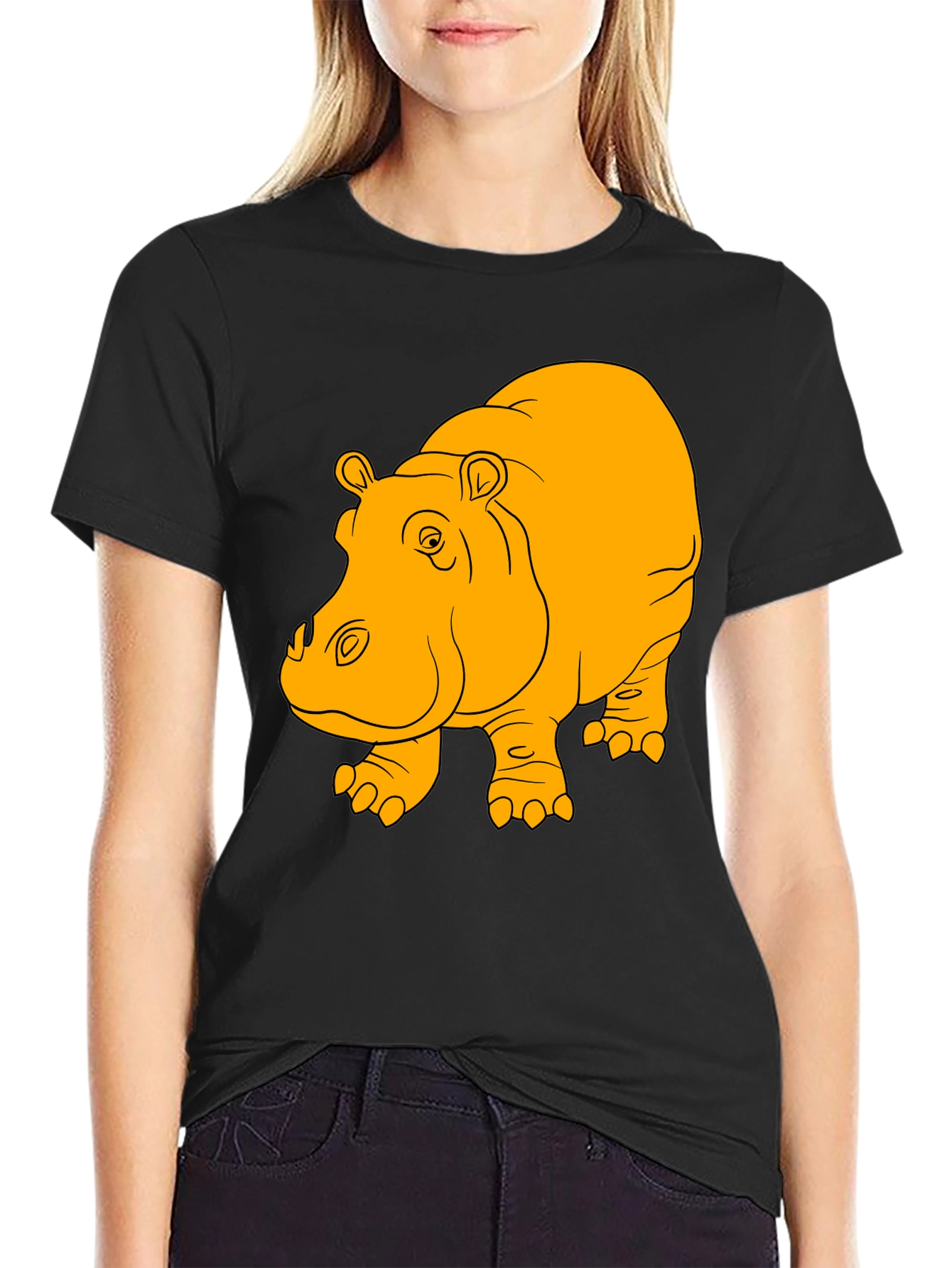 Hippo Graphic T-Shirt - Black