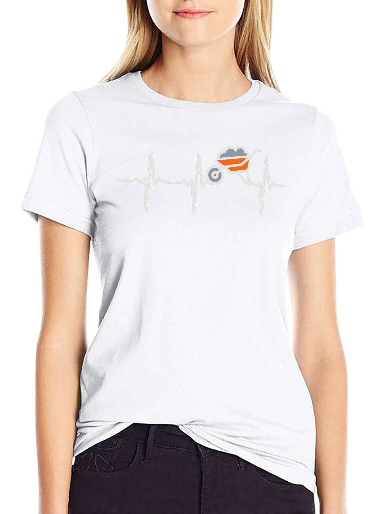 Gardeners Heartbeat T-Shirt - Wheelbarrow Design