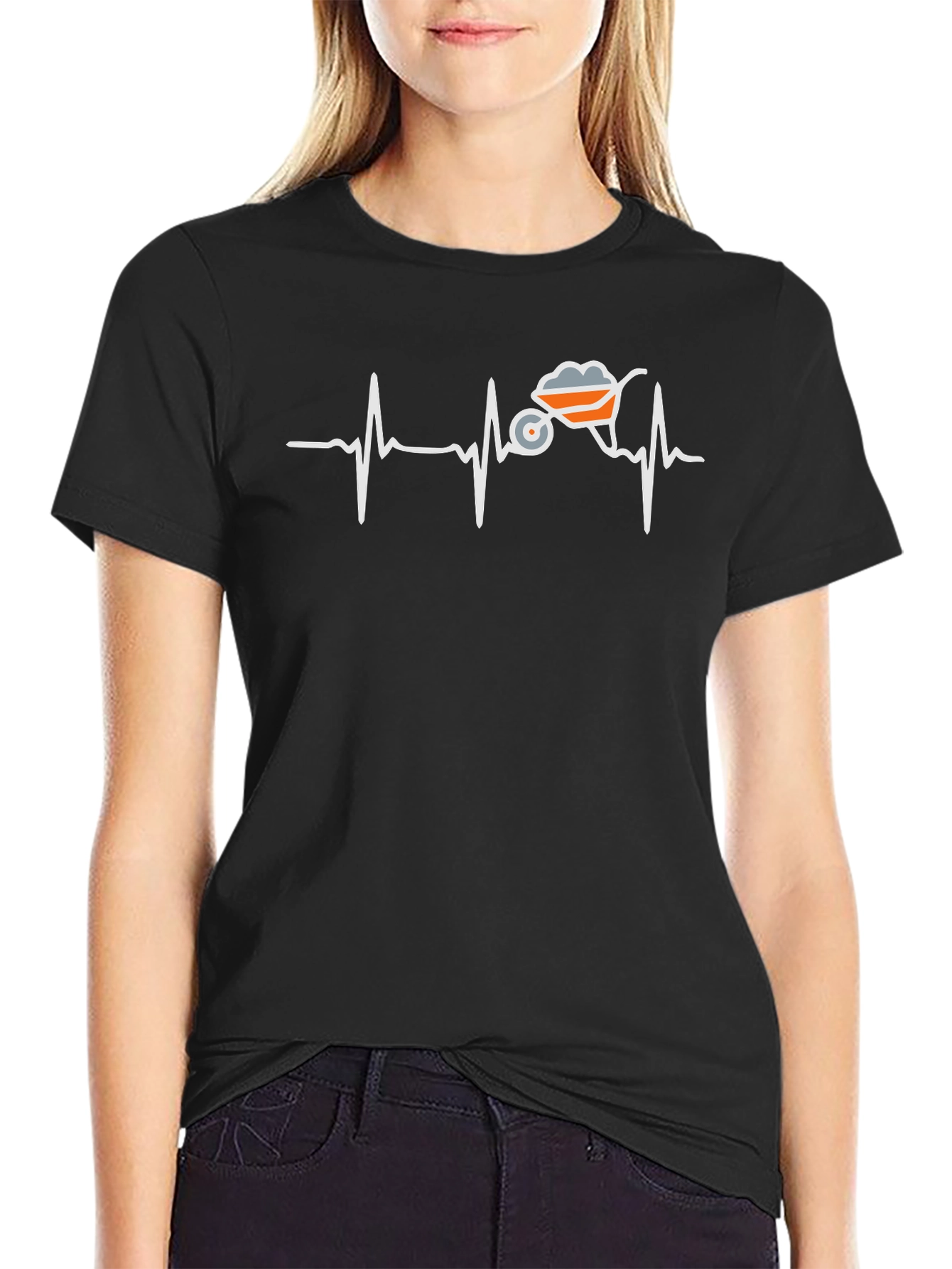 Gardeners Heartbeat T-Shirt - Wheelbarrow Design