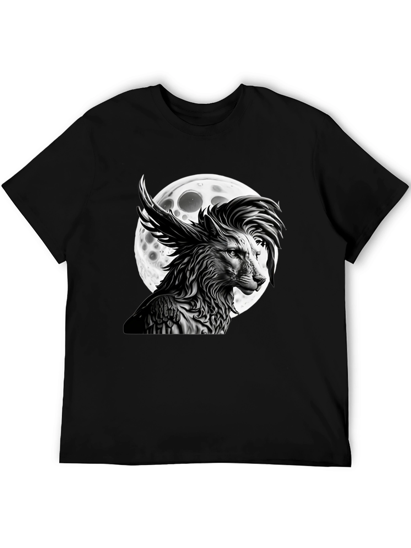 Wolf Moon Graphic Tee - Unique Design