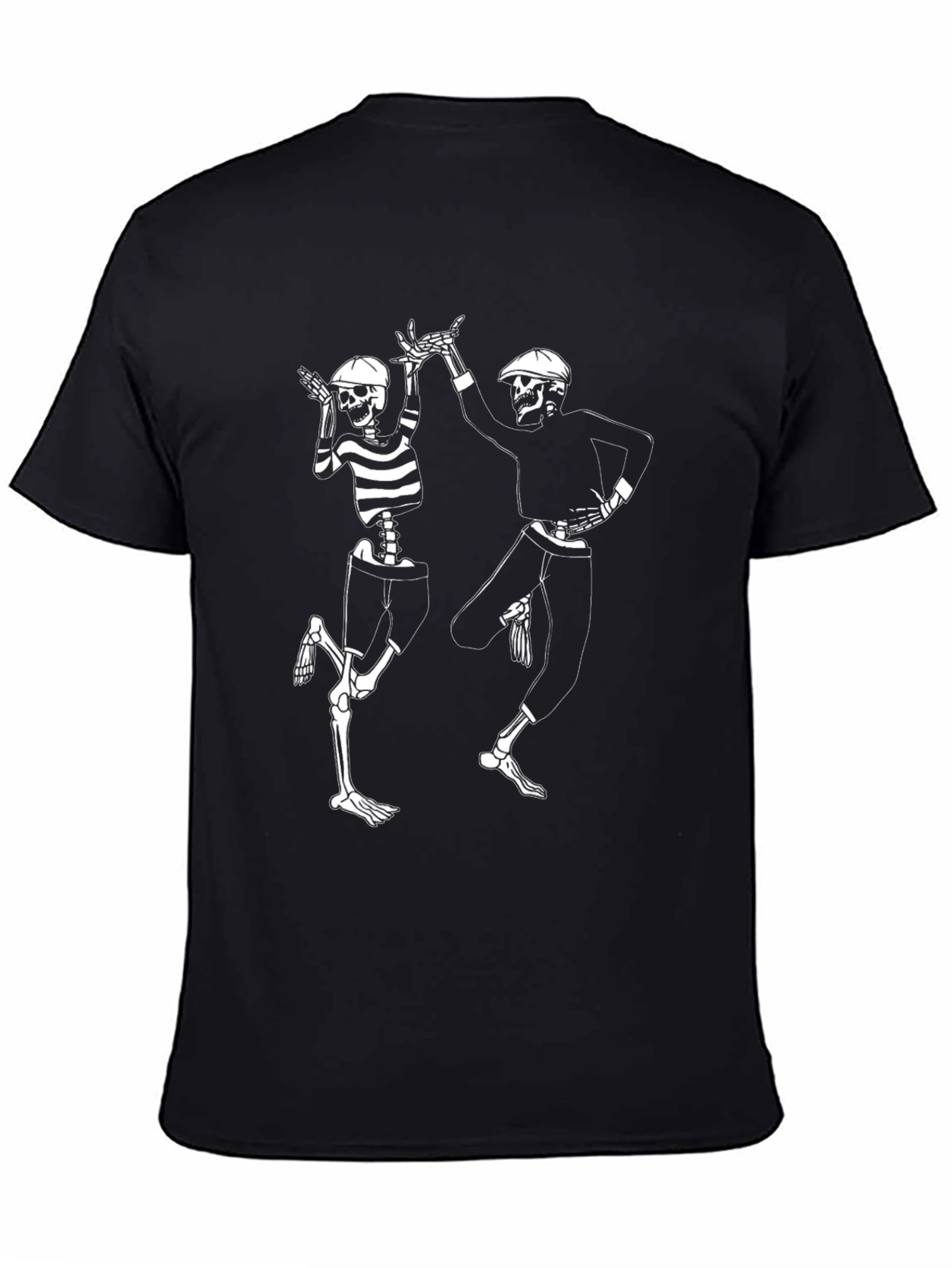 Dancing Skeletons Graphic Tee - Black