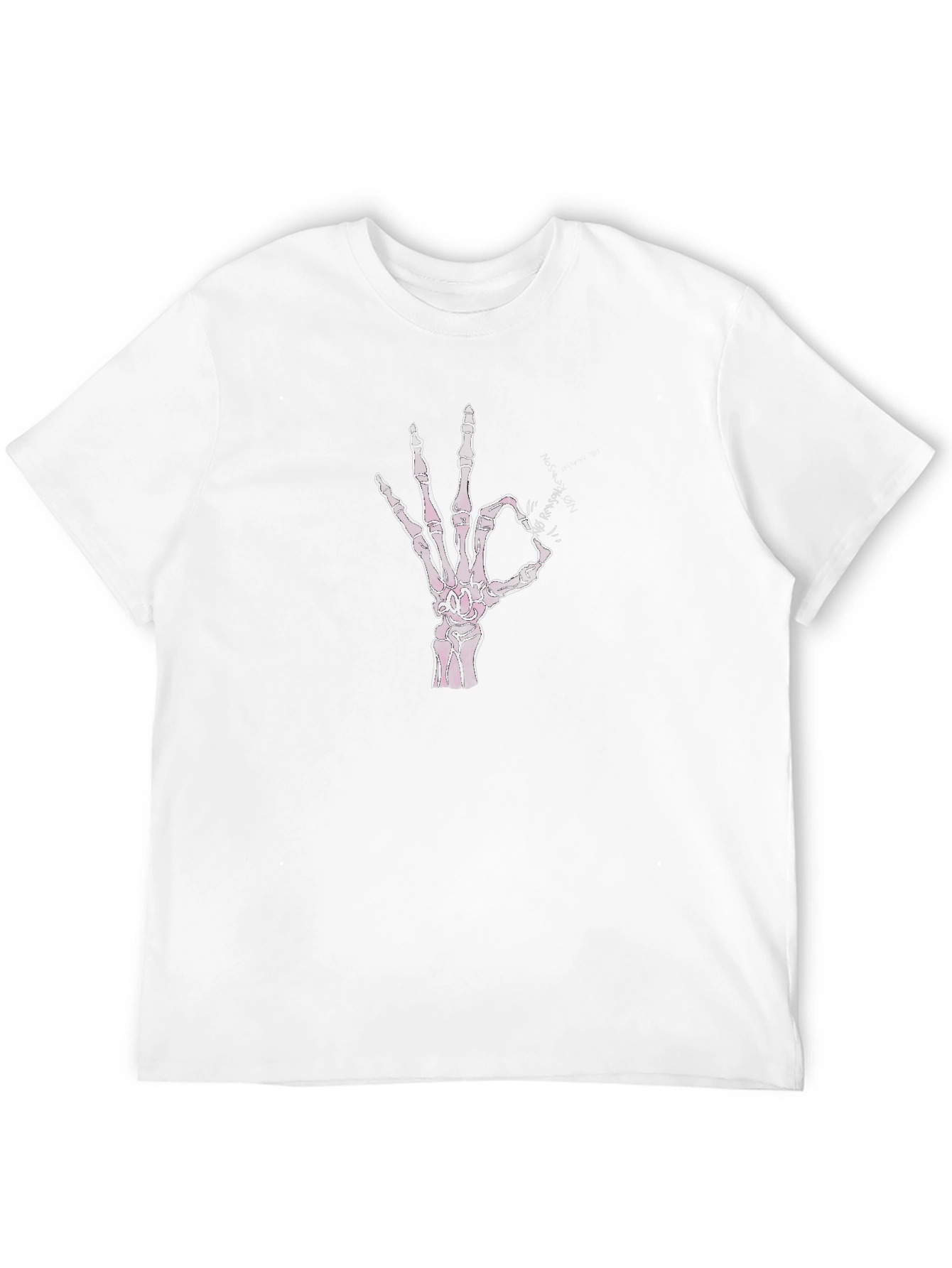 Skeleton Hand OK Sign Graphic T-Shirt