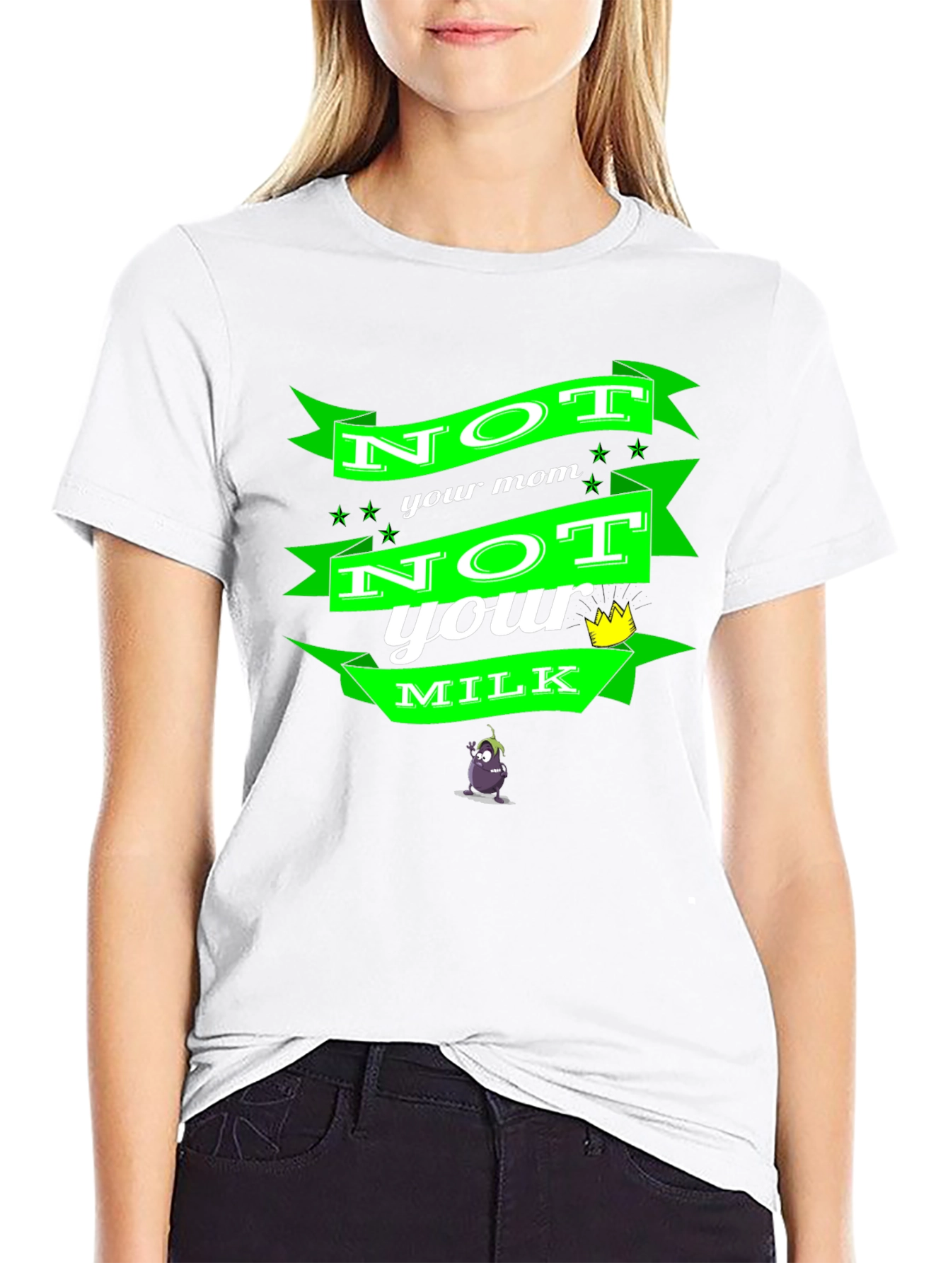 Not Your Mom Not Your Milk Black T-Shirt