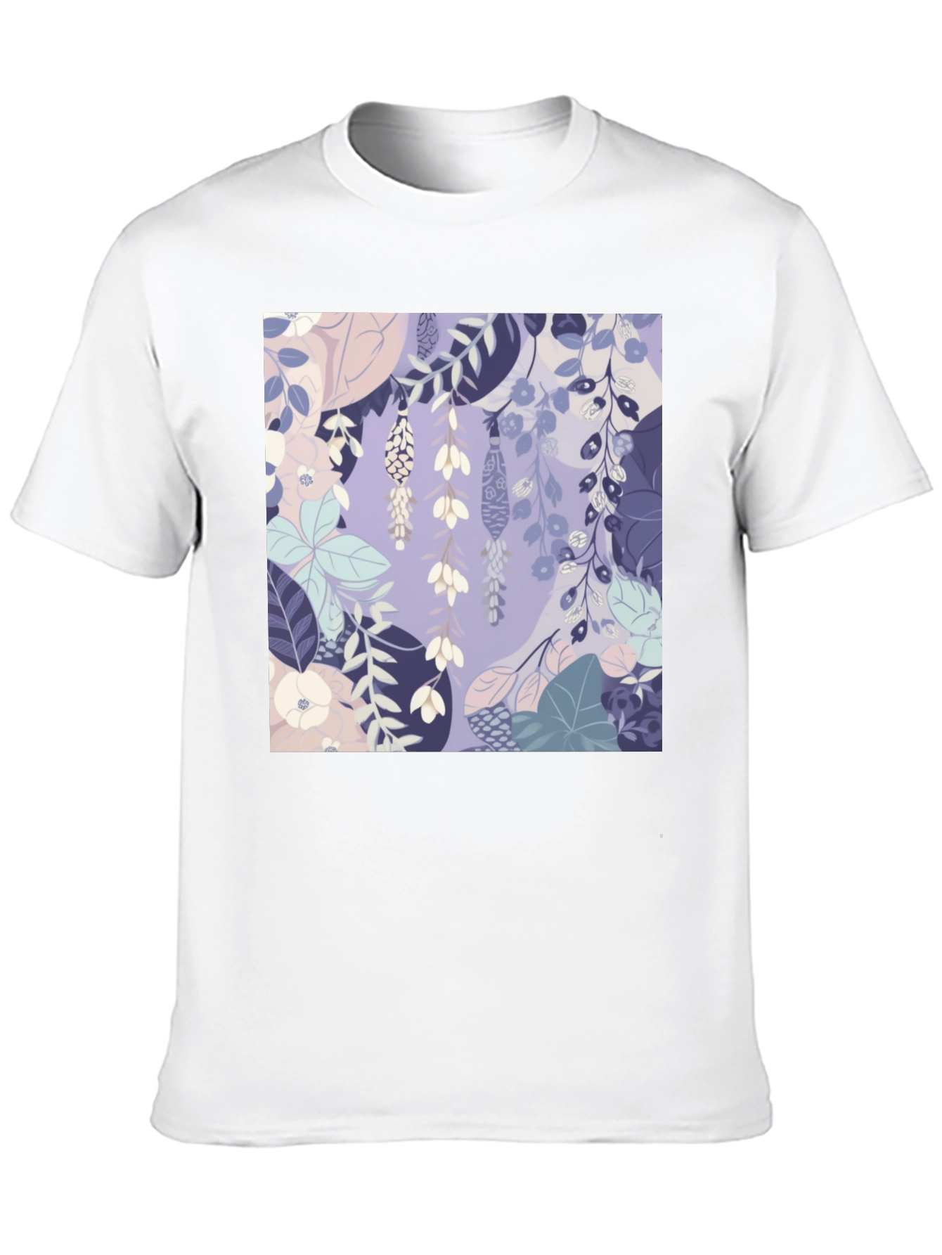 Floral Print Tee - Stylish Mens Black T-Shirt