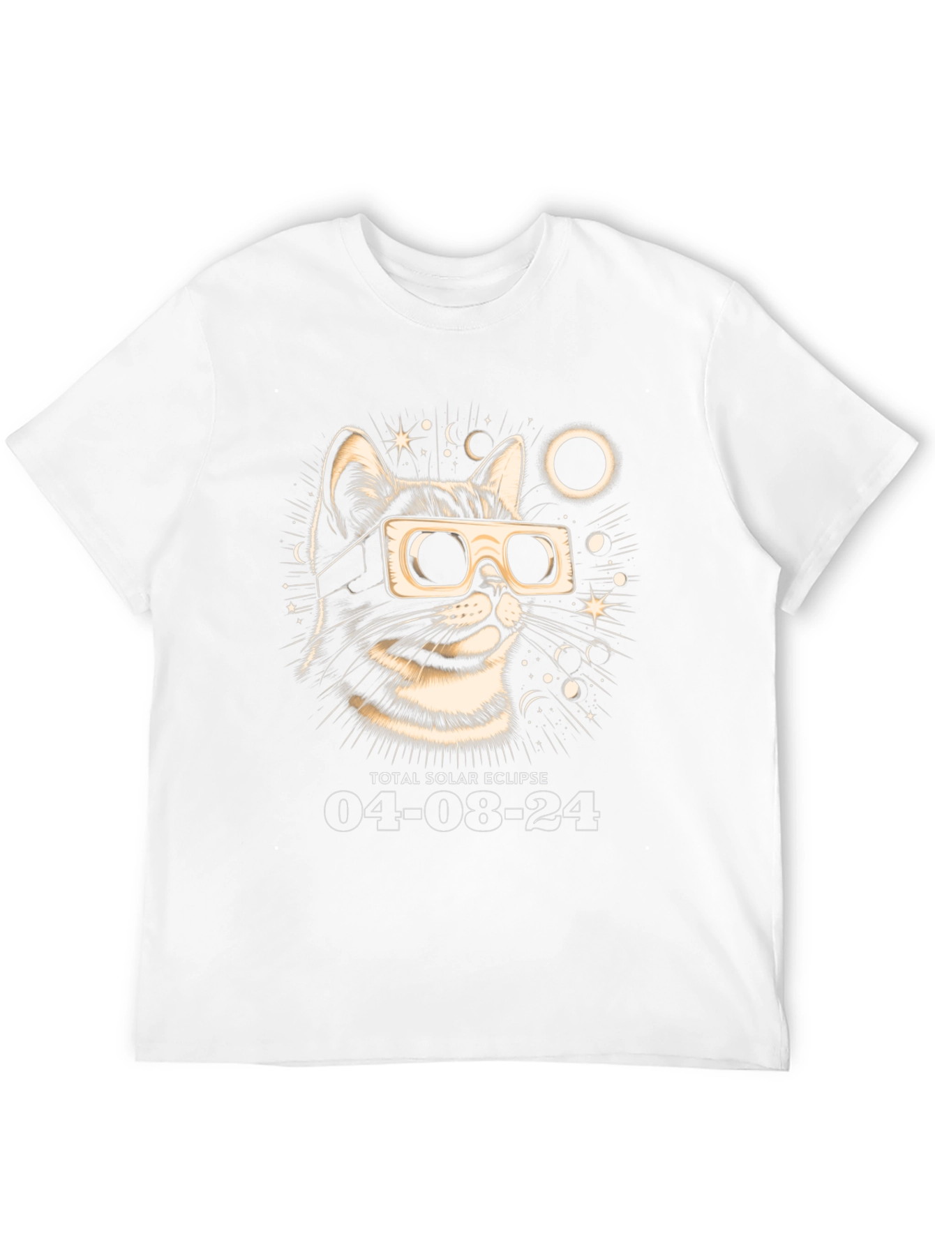Total Solar Eclipse 2024 Cat T-Shirt
