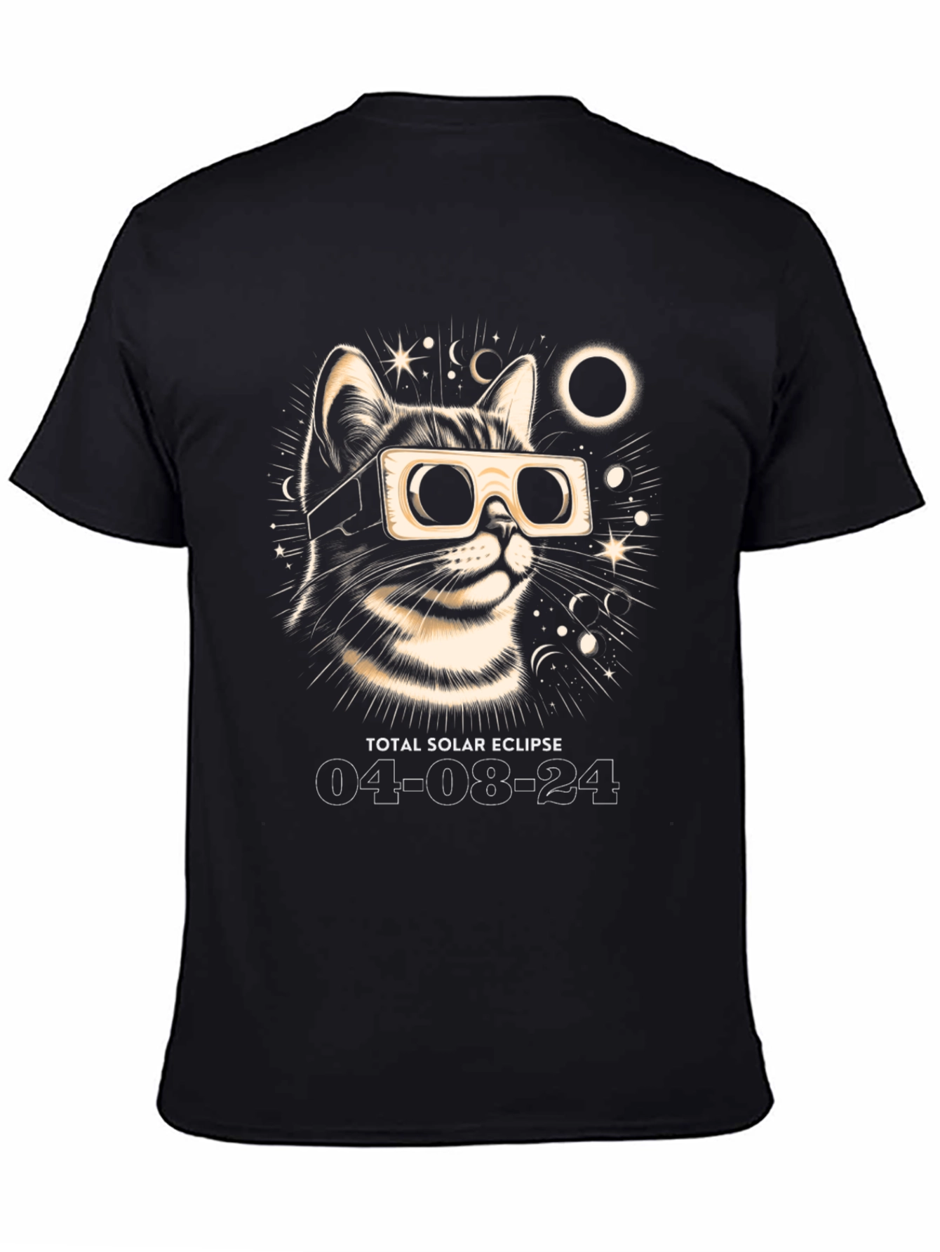 Total Solar Eclipse 2024 Cat T-Shirt