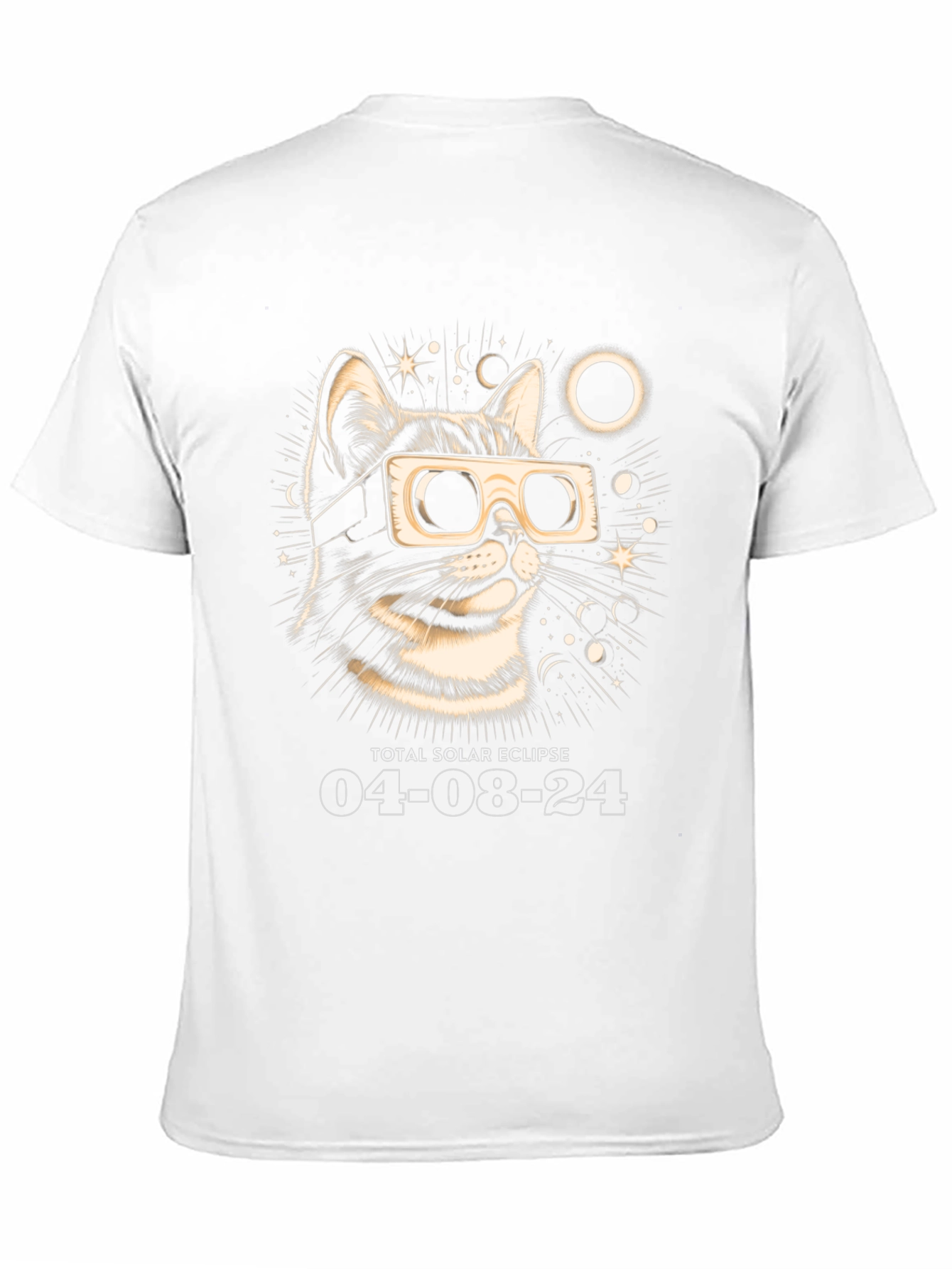 Total Solar Eclipse 2024 Cat T-Shirt