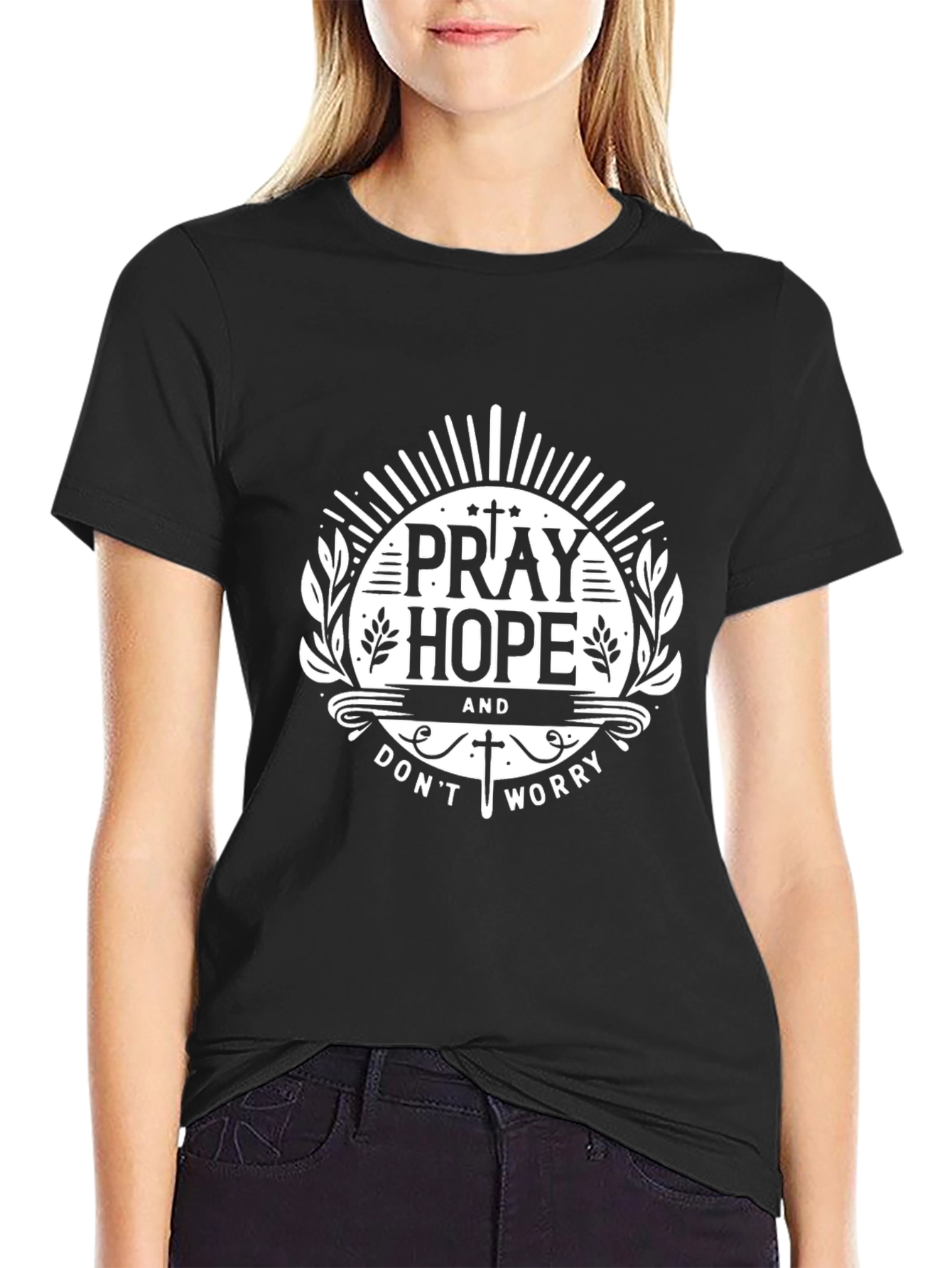 Pray Hope Worry Christian Graphic T-Shirt