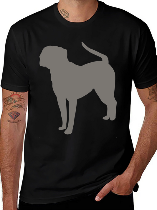 Dog Silhouette Graphic Tee - Modern Casual Style