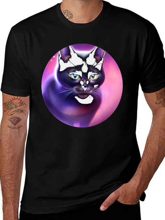 Black Cat Portrait Graphic Tee