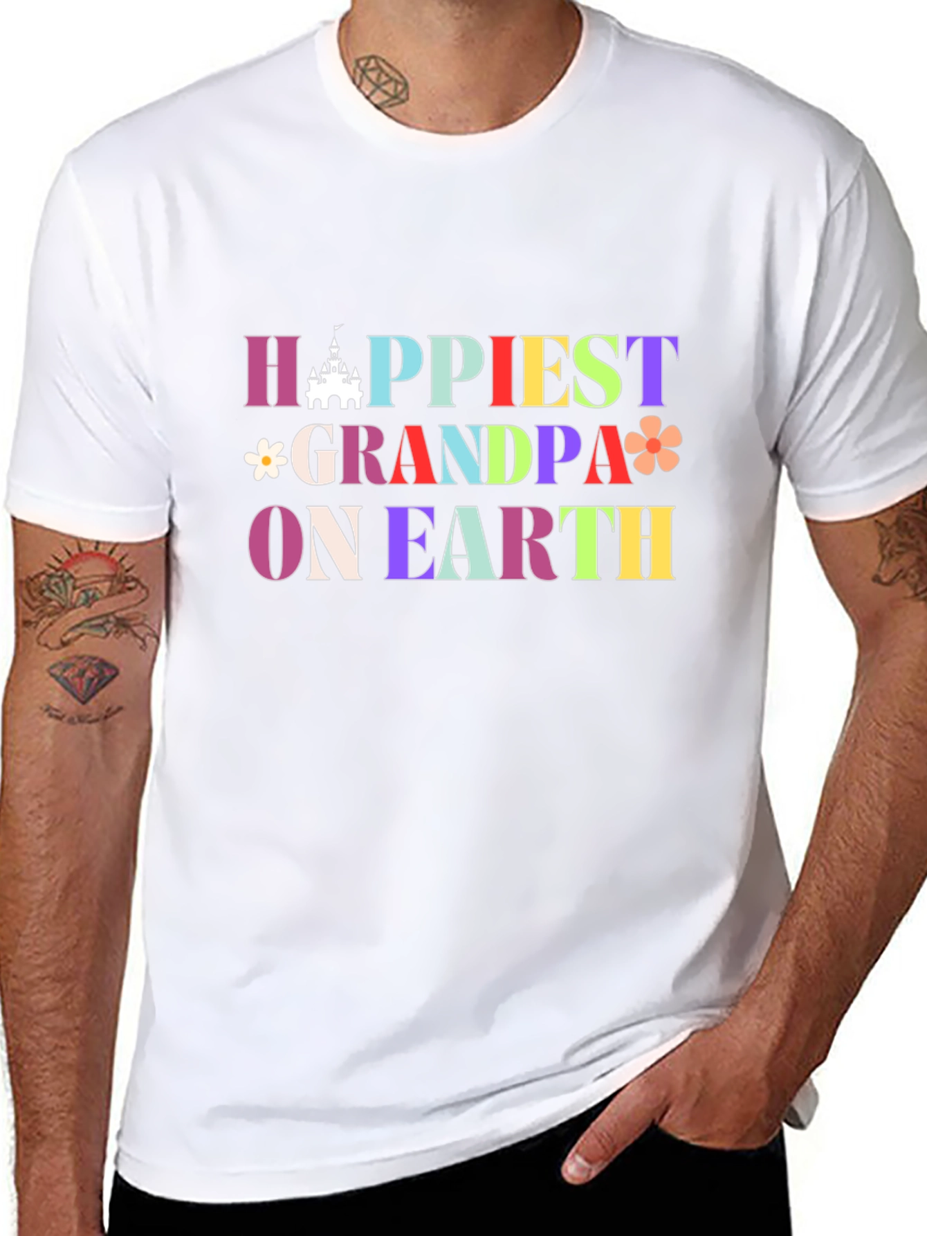 Happiest Grandpa on Earth Graphic T-Shirt