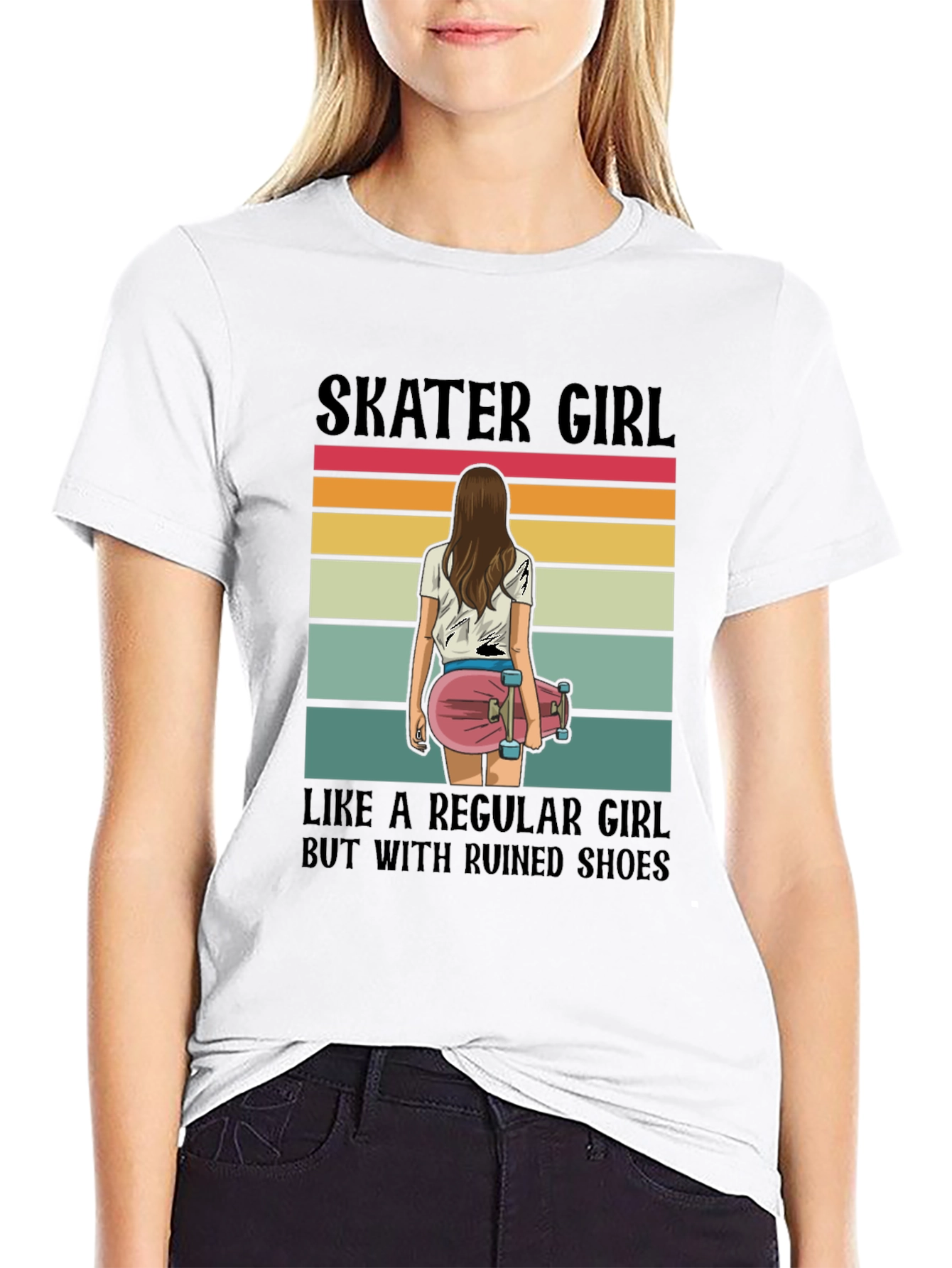 Skater Girl T-Shirt - Ruined Shoes Tee