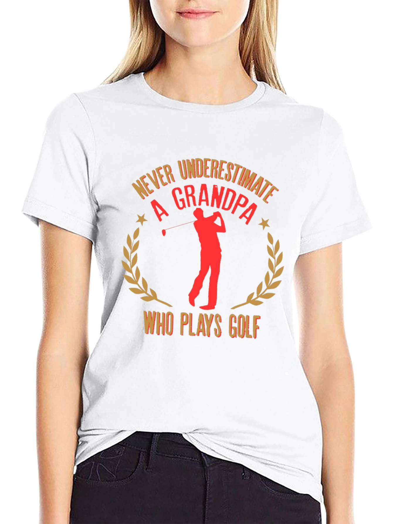 Never Underestimate a Grandpa Golf T-Shirt