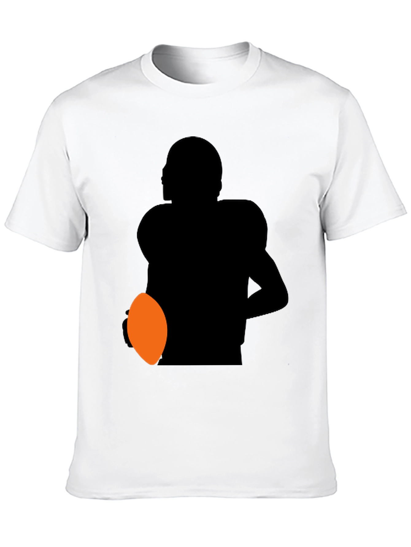 Football Player Silhouette Graphic Tee