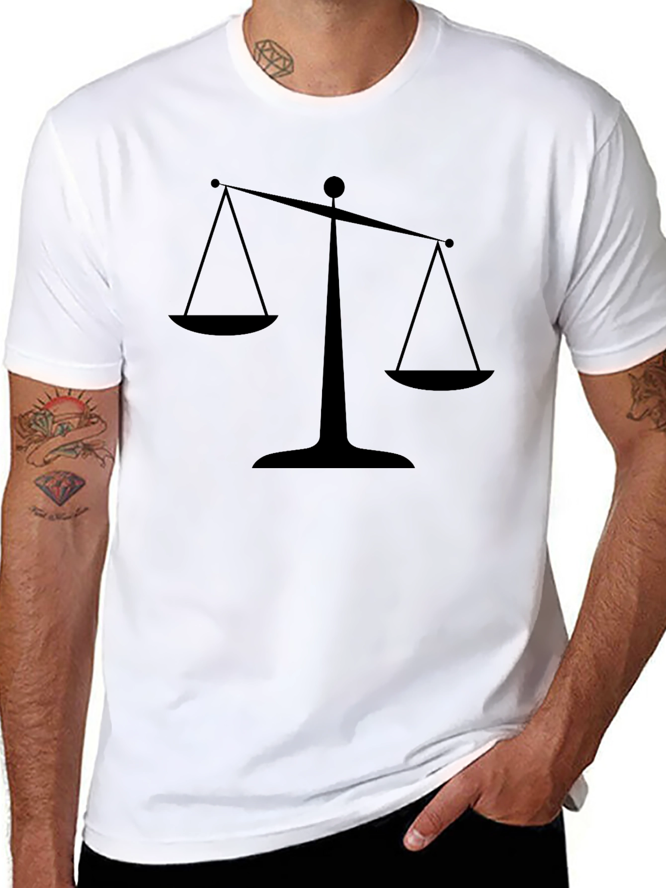 Scales of Justice Graphic Tee - Black