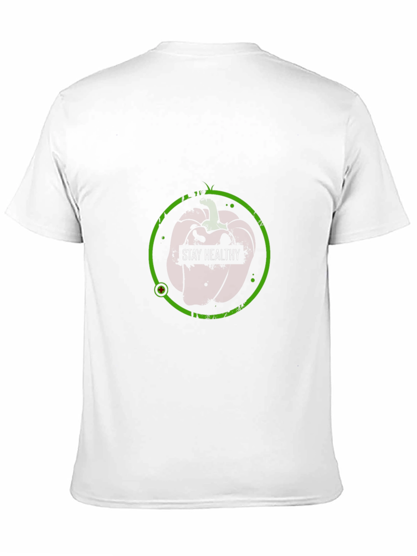 Stay Healthy Black T-Shirt - Apple Design